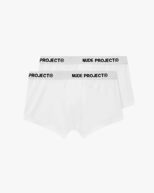Boxer Briefs White 2xPack sold by Nude Project