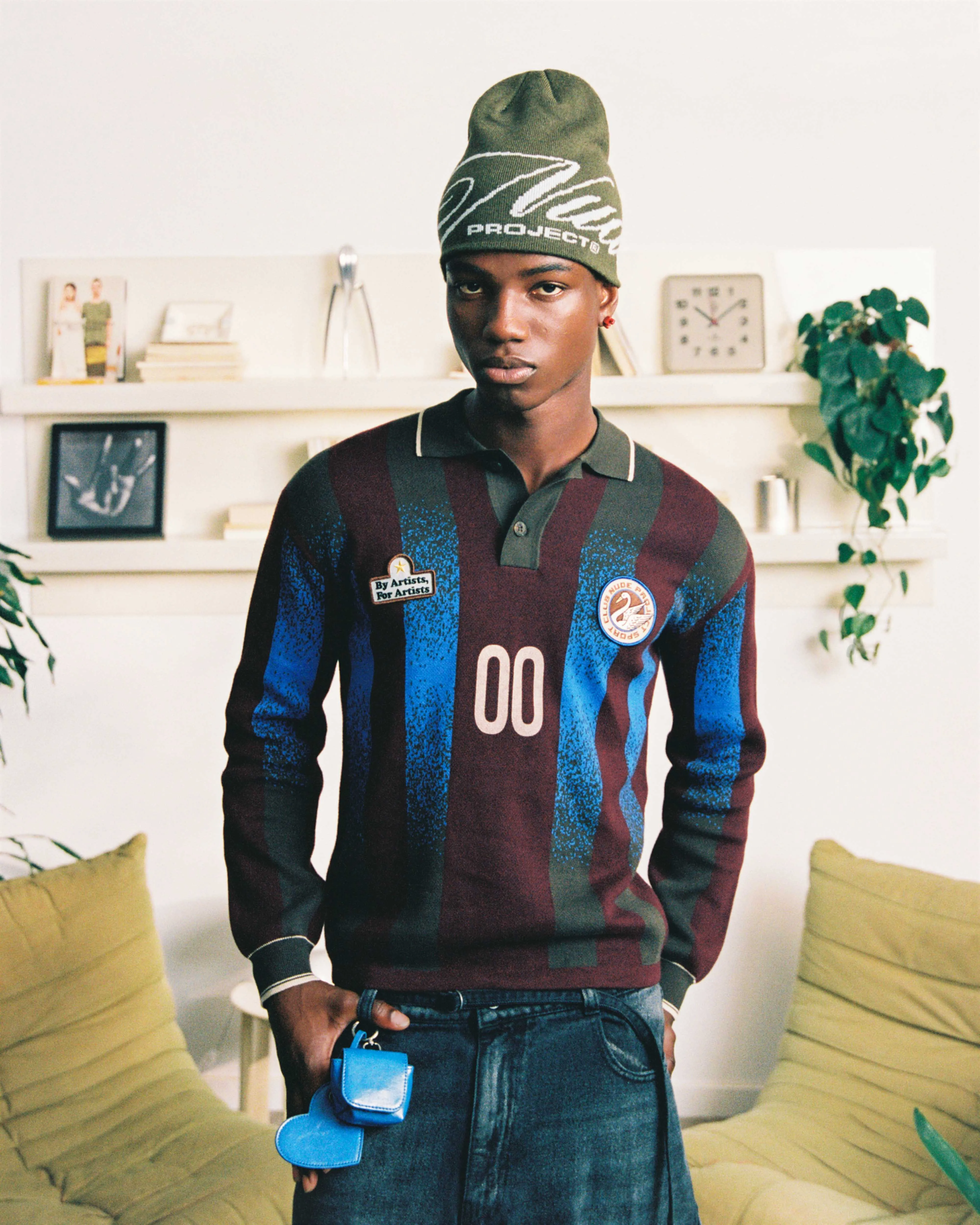 FOOTBALL POLO KNIT BURGUNDY sold by Nude Project product image thumbnail 2