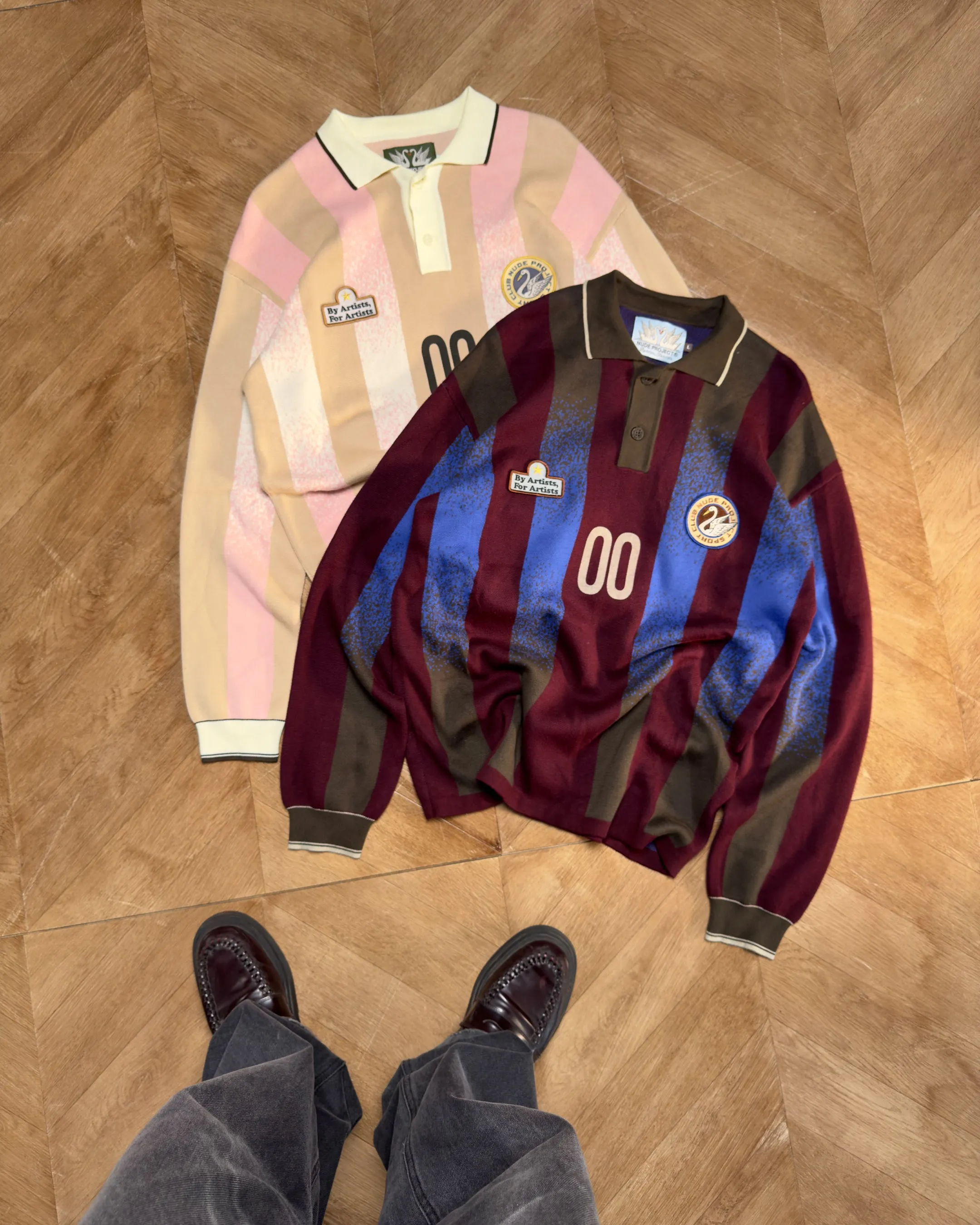 FOOTBALL POLO KNIT BURGUNDY sold by Nude Project product image thumbnail 4