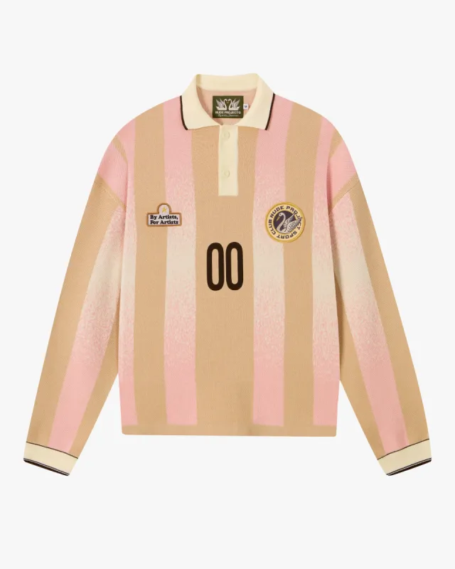 FOOTBALL POLO KNIT MARSHMALLOW sold by Nude Project