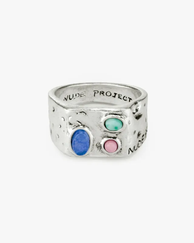 Multistone Ring Silver sold by Nude Project