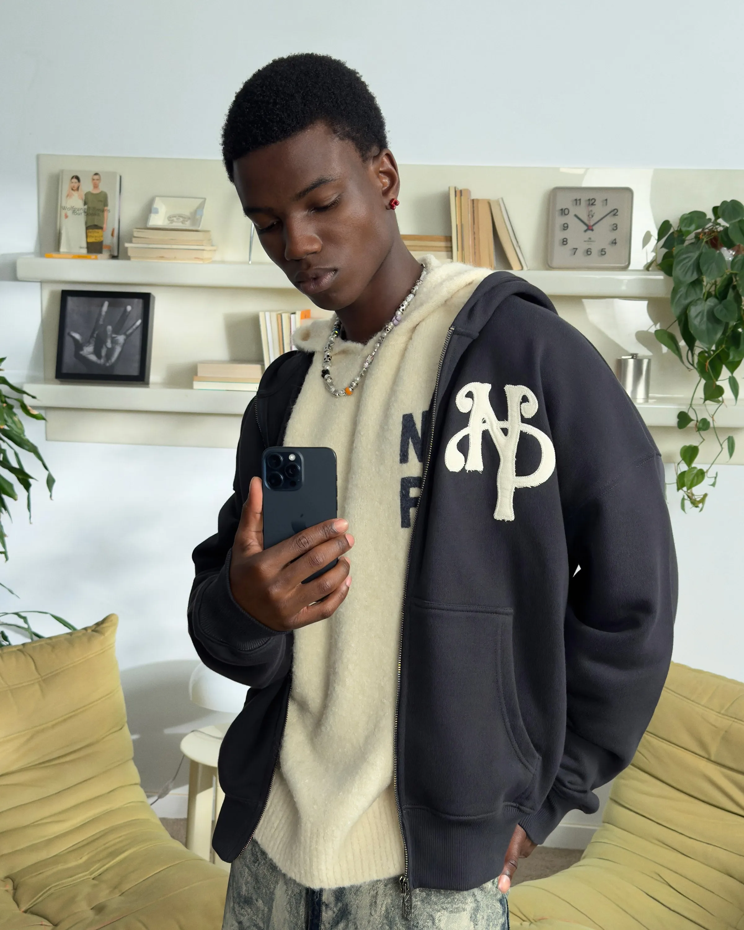 Kill Bill Zip-Up Hoodie Ash sold by Nude Project product image thumbnail 4