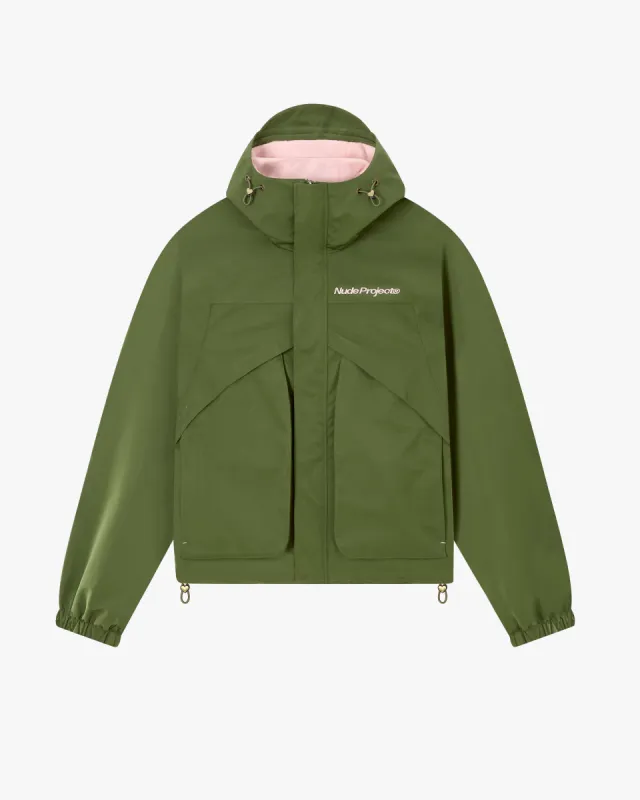 MILESTONES WINDBREAKER JACKET KHAKI sold by Nude Project