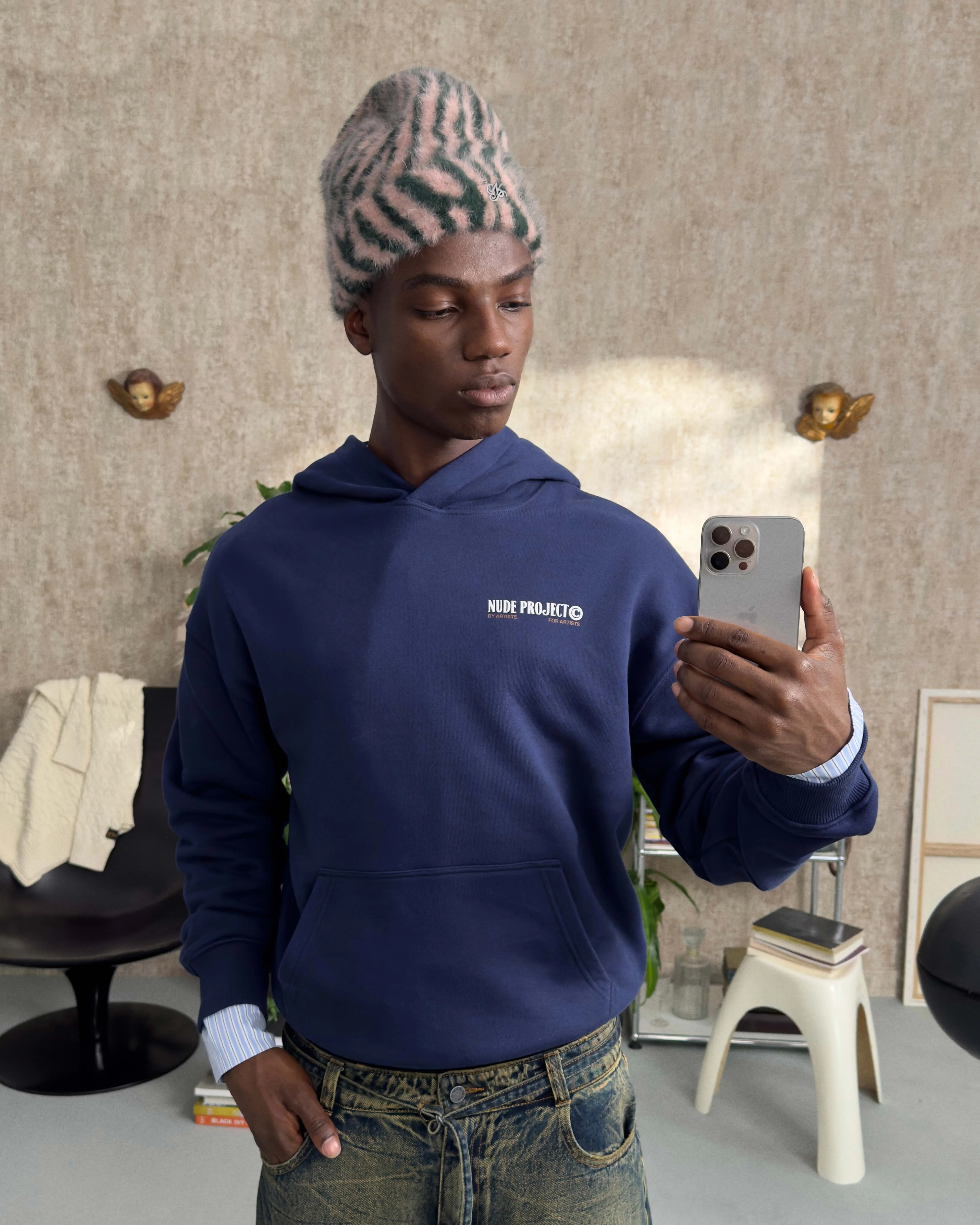 Suave Hoodie Navy sold by Nude Project product image thumbnail 4