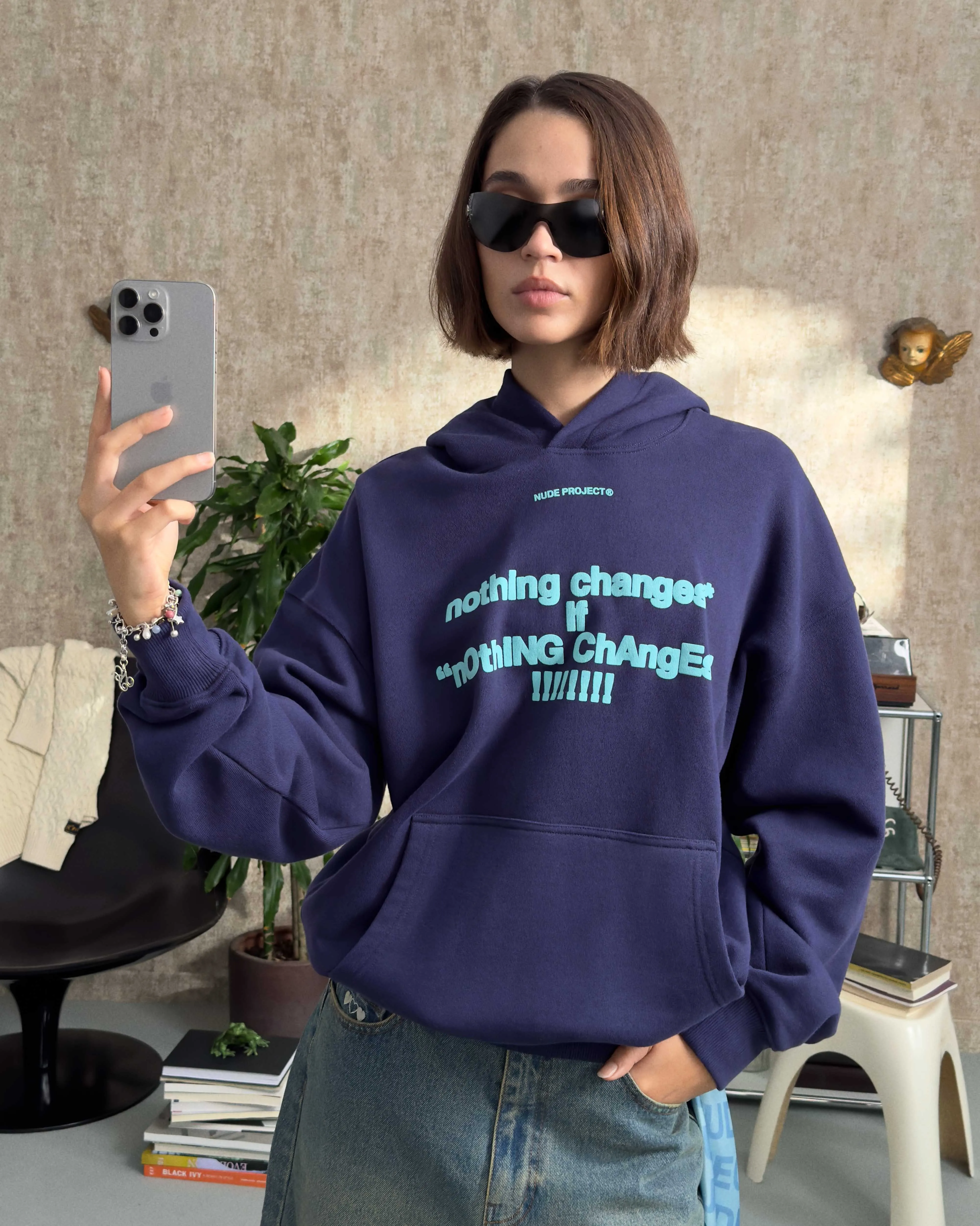 fActs?* Hoodie Navy sold by Nude Project product image thumbnail 5