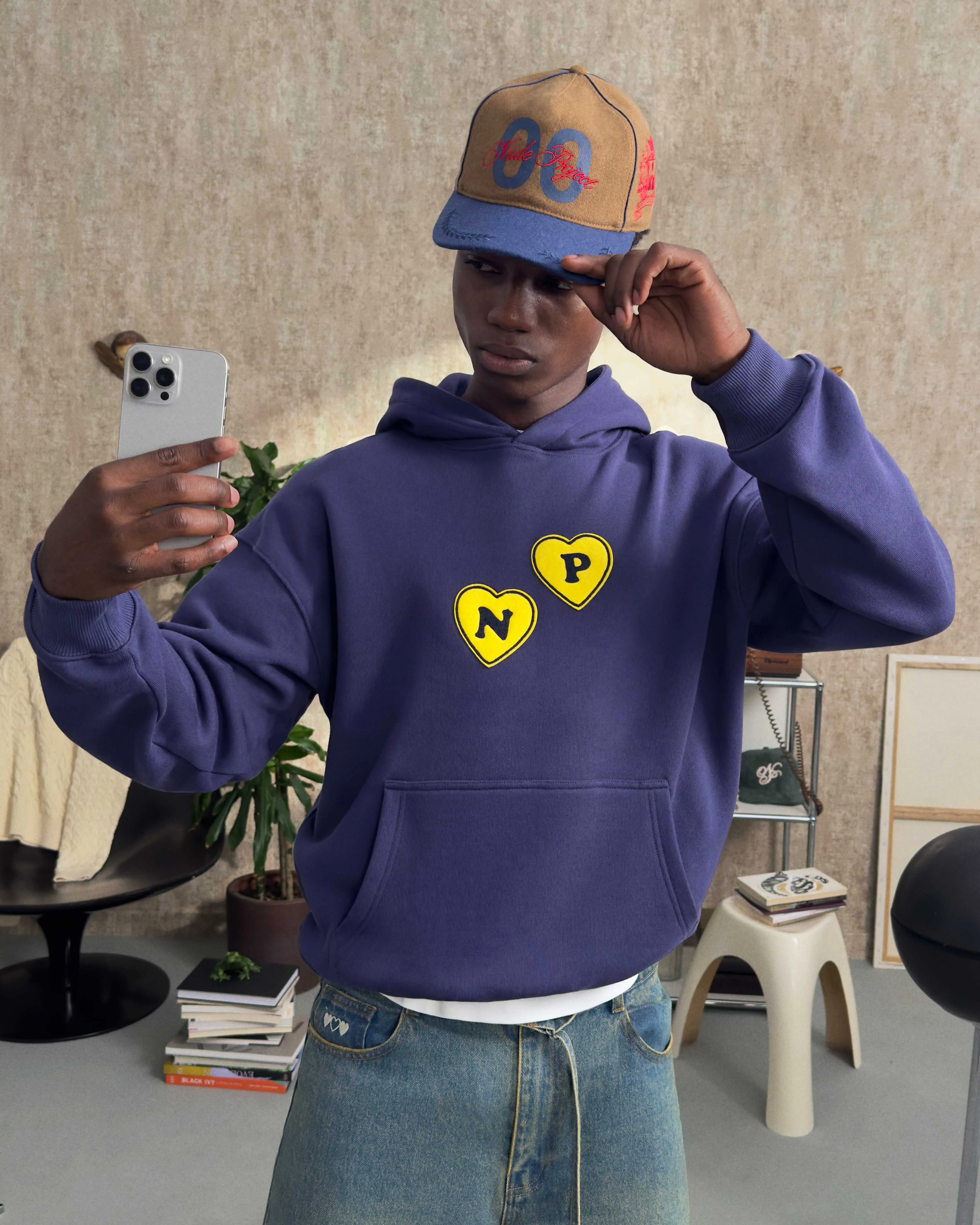 "PLEASURES" HOODIE NAVY sold by Nude Project product image thumbnail 5