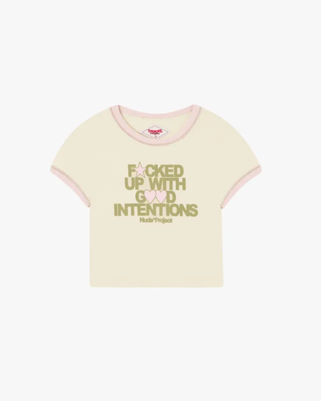 Still Fucked Up* Top Beige sold by Nude Project