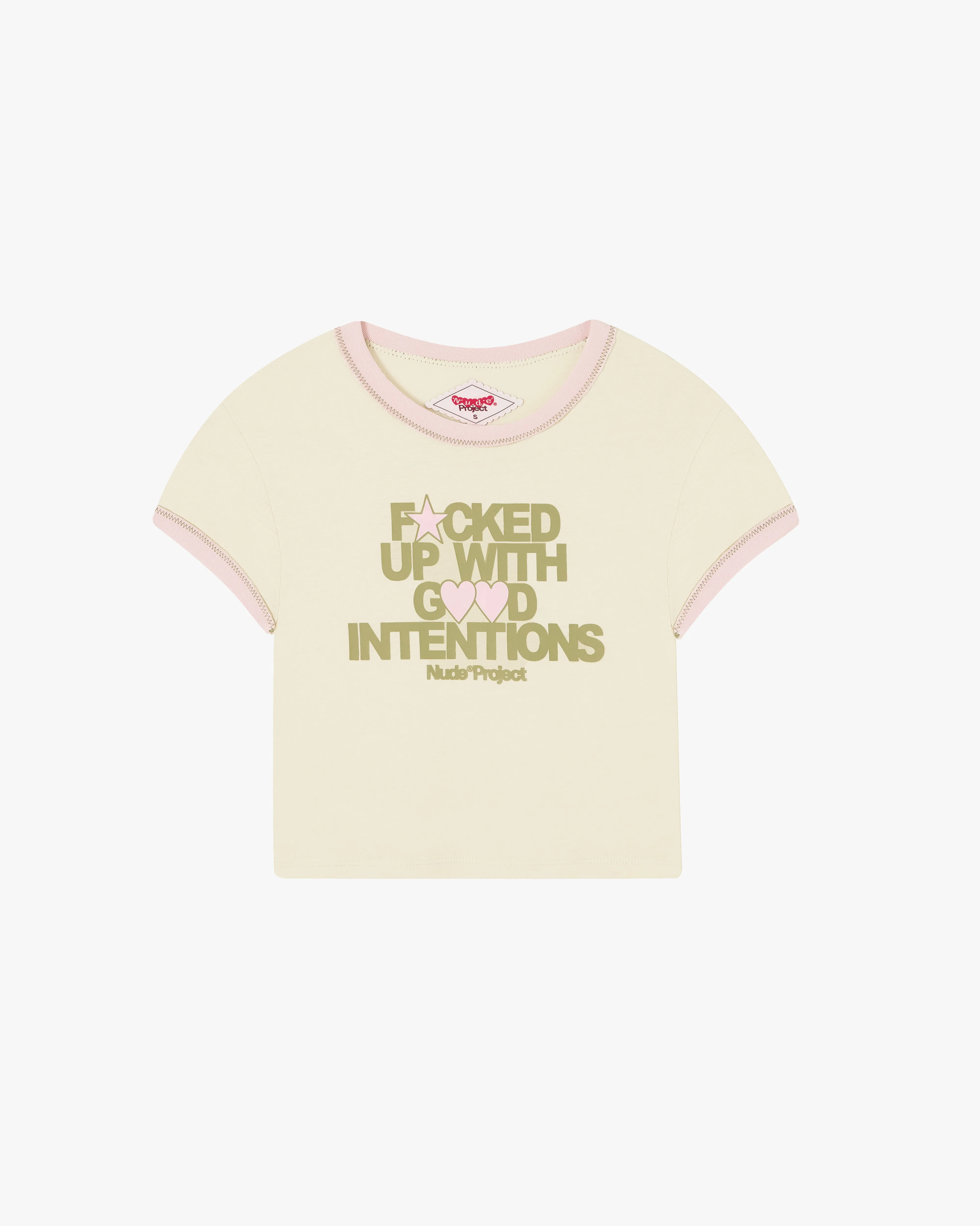 Still Fucked Up* Top Beige sold by Nude Project