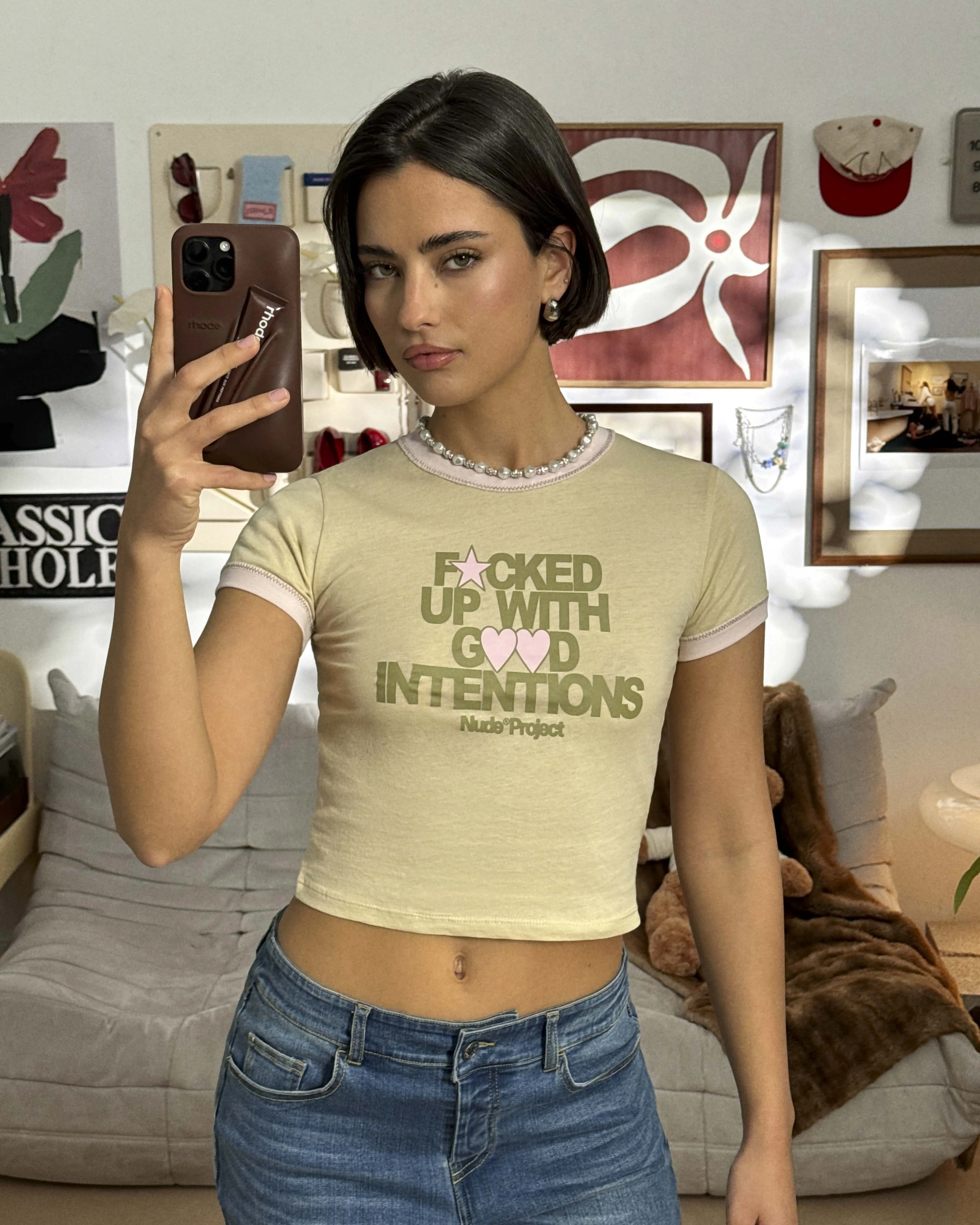 Still Fucked Up* Top Beige sold by Nude Project product image thumbnail 2