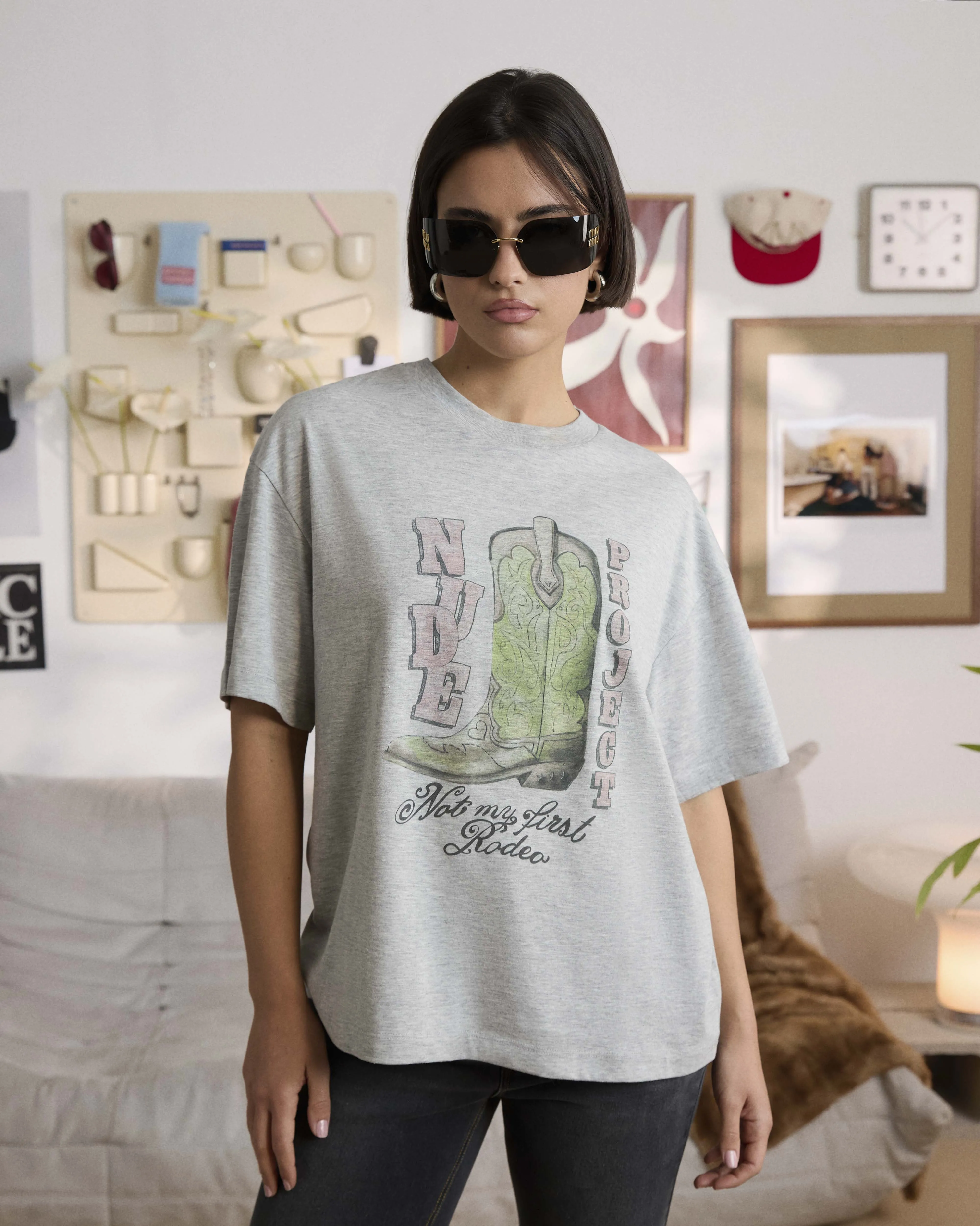 Yeehaw Tee Grey sold by Nude Project product image thumbnail 3