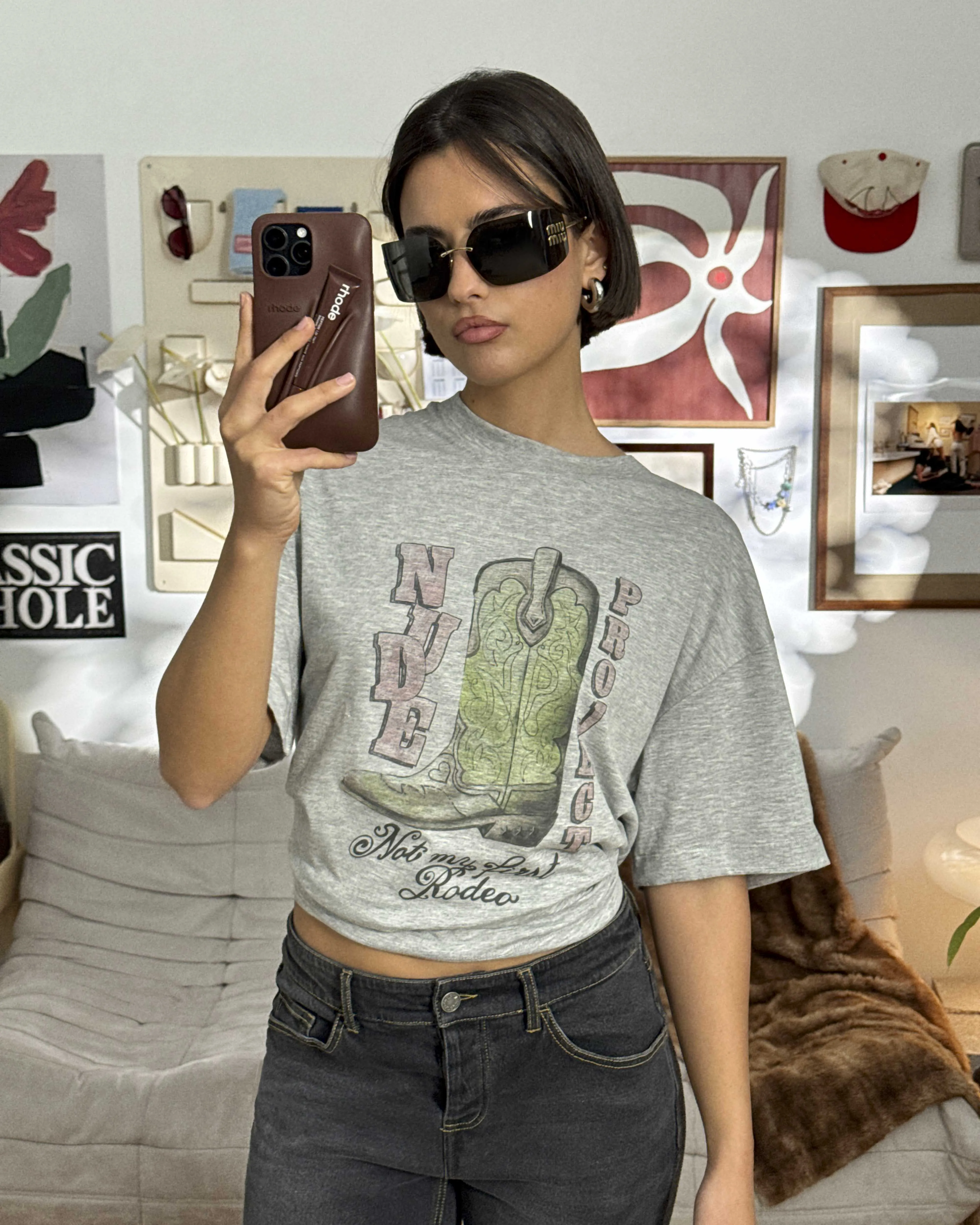 Yeehaw Tee Grey sold by Nude Project product image thumbnail 4