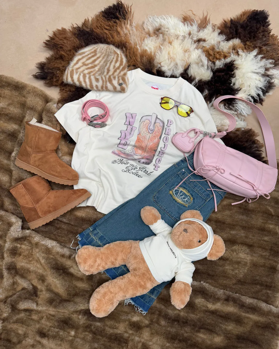 Yeehaw Tee Marshmallow sold by Nude Project product image thumbnail 4