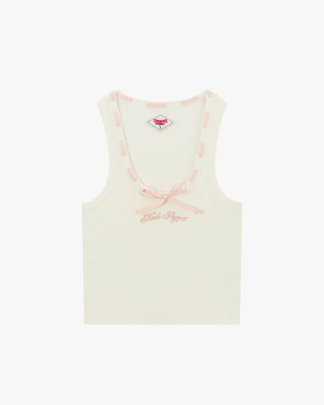 Cutie Bow Tank Top Pink sold by Nude Project