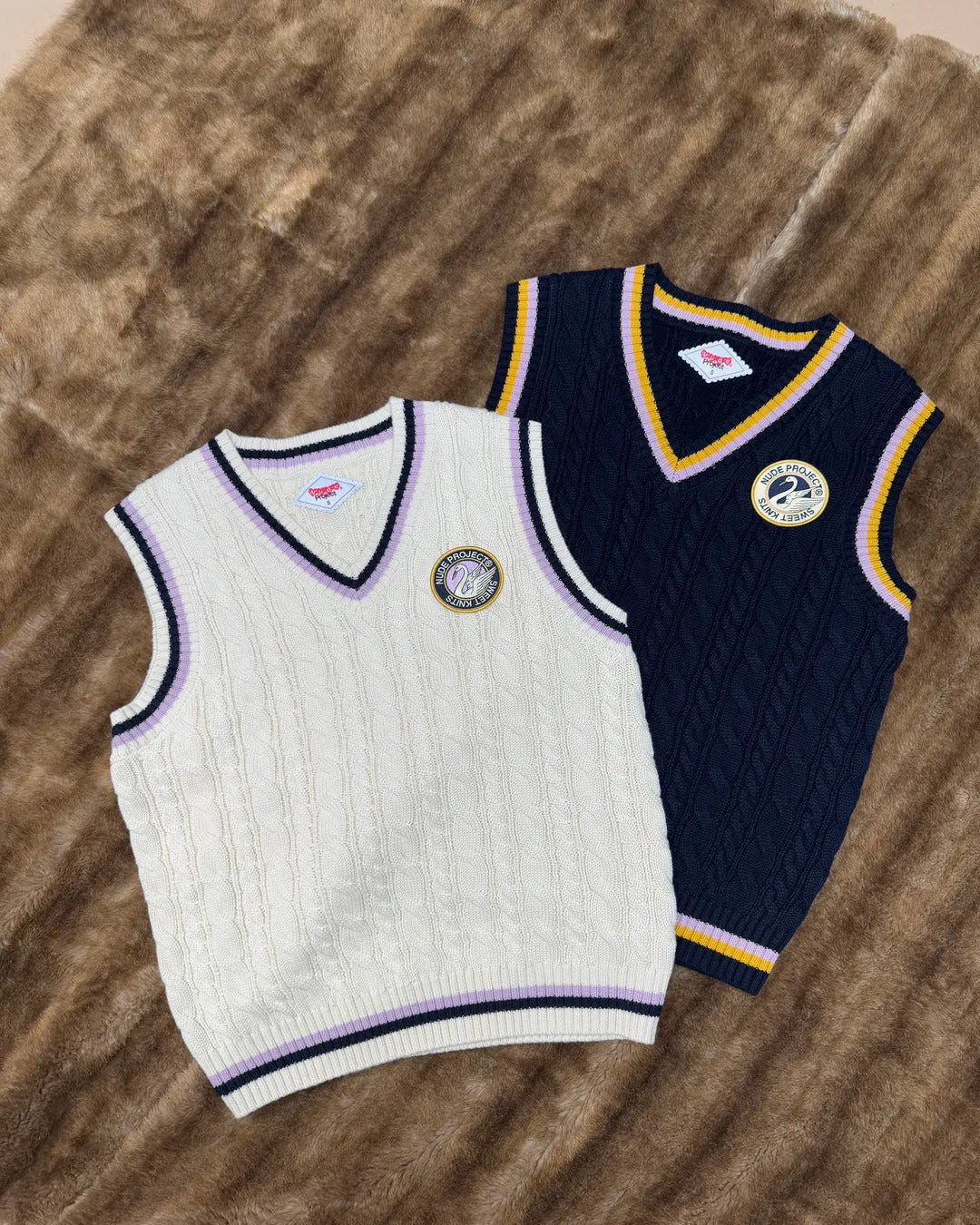 Sunday Knit Vest Blue sold by Nude Project product image thumbnail 5