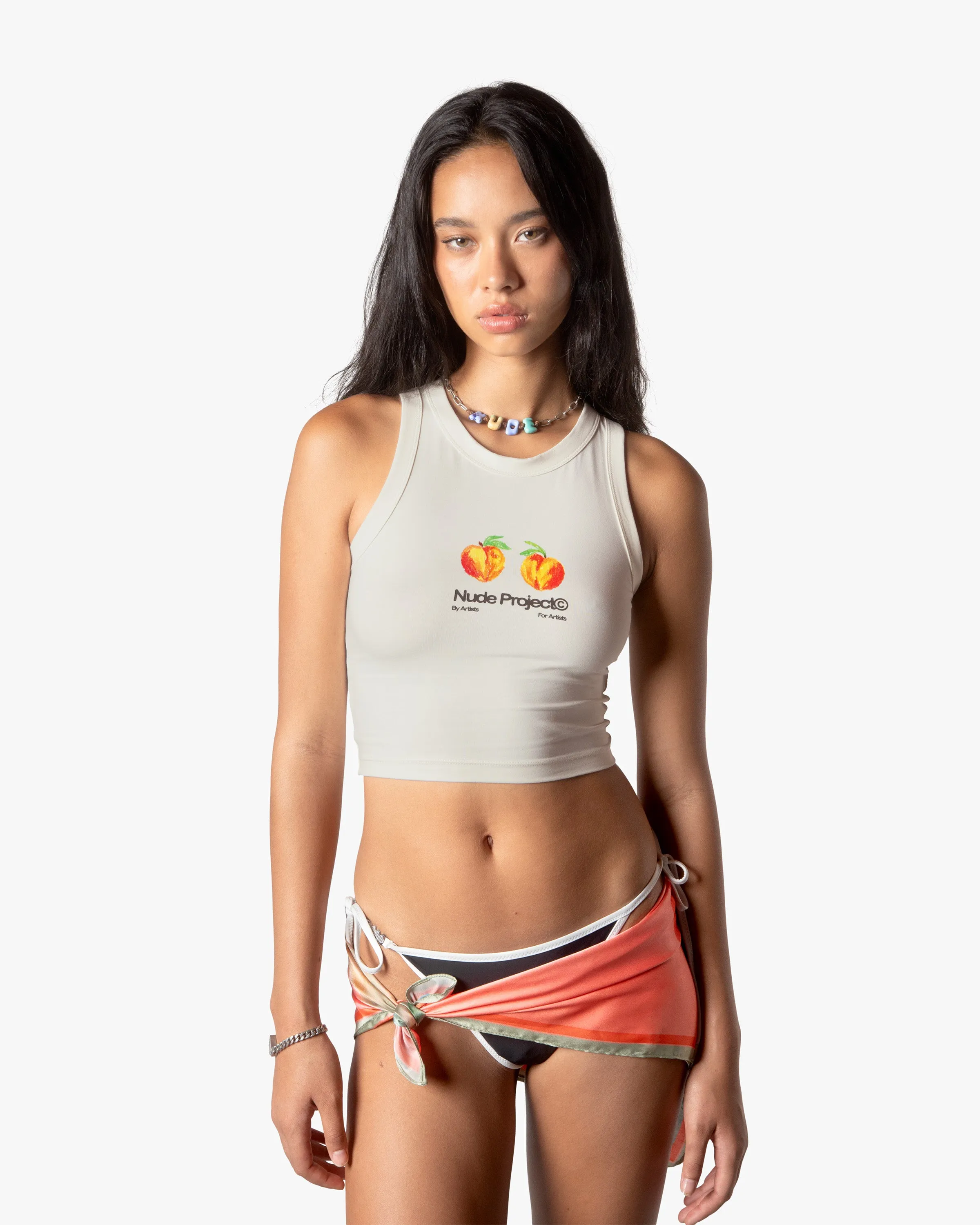 Pessego Tank Top Off-White sold by Nude Project product image thumbnail 5