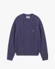 La Nonna Knit Cable Sweater Navy sold by Nude Project