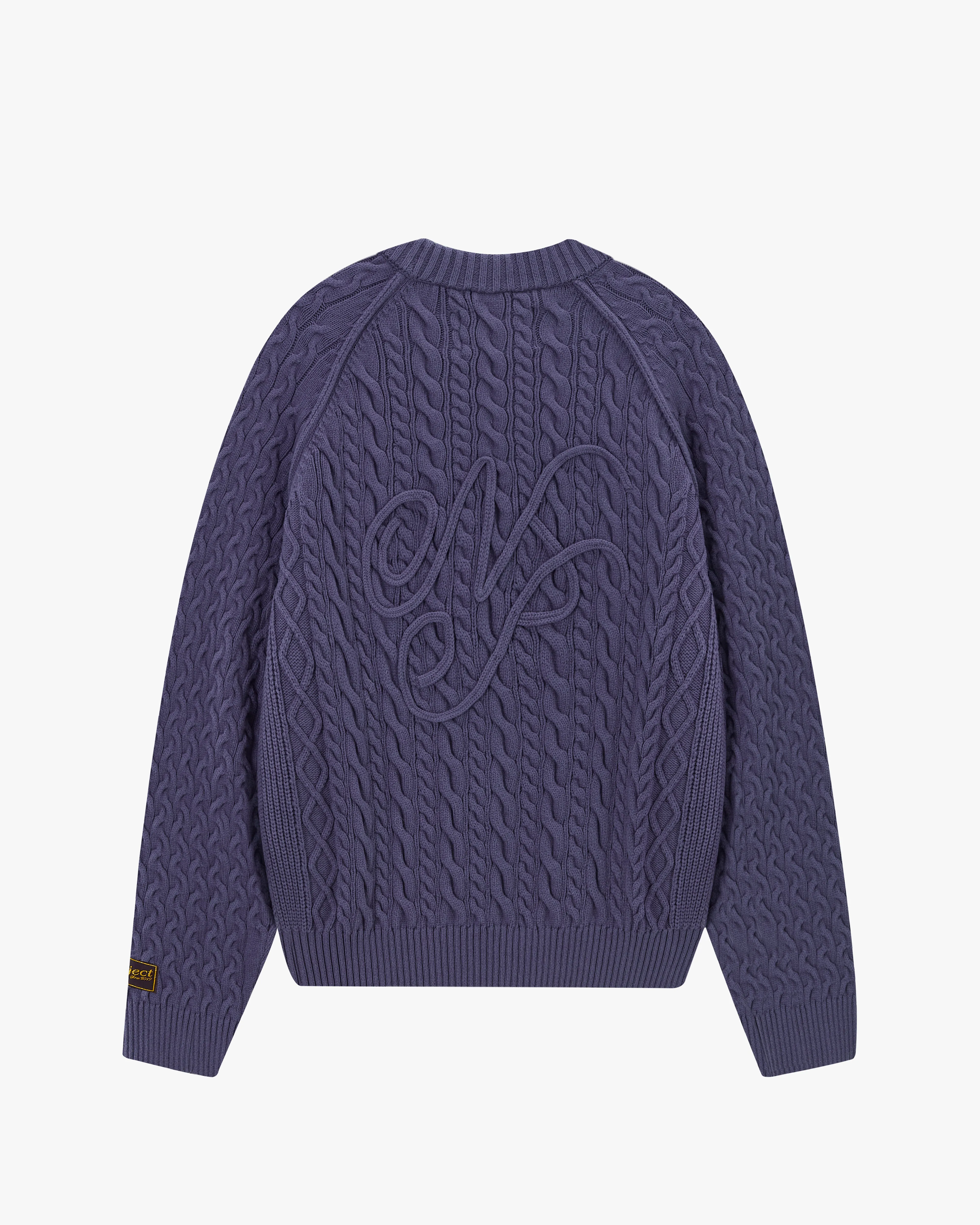 La Nonna Knit Cable Sweater Navy sold by Nude Project product image thumbnail 2