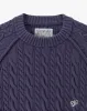 La Nonna Knit Cable Sweater Navy sold by Nude Project