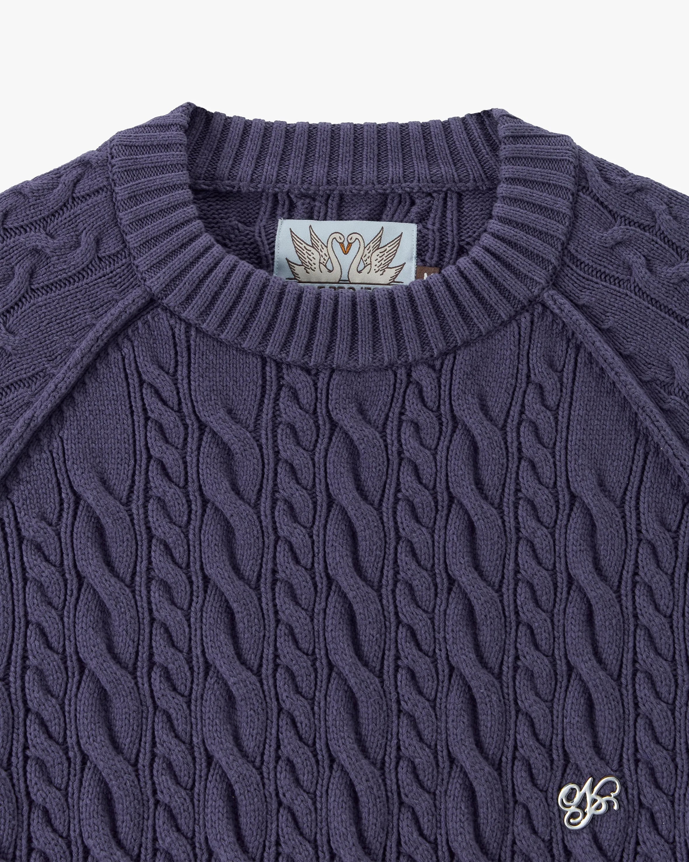 La Nonna Knit Cable Sweater Navy sold by Nude Project product image thumbnail 3