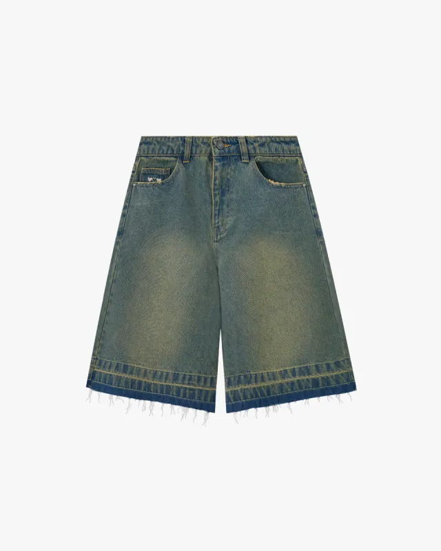 OLD BAGGY DENIM SHORTS INDIGO sold by Nude Project