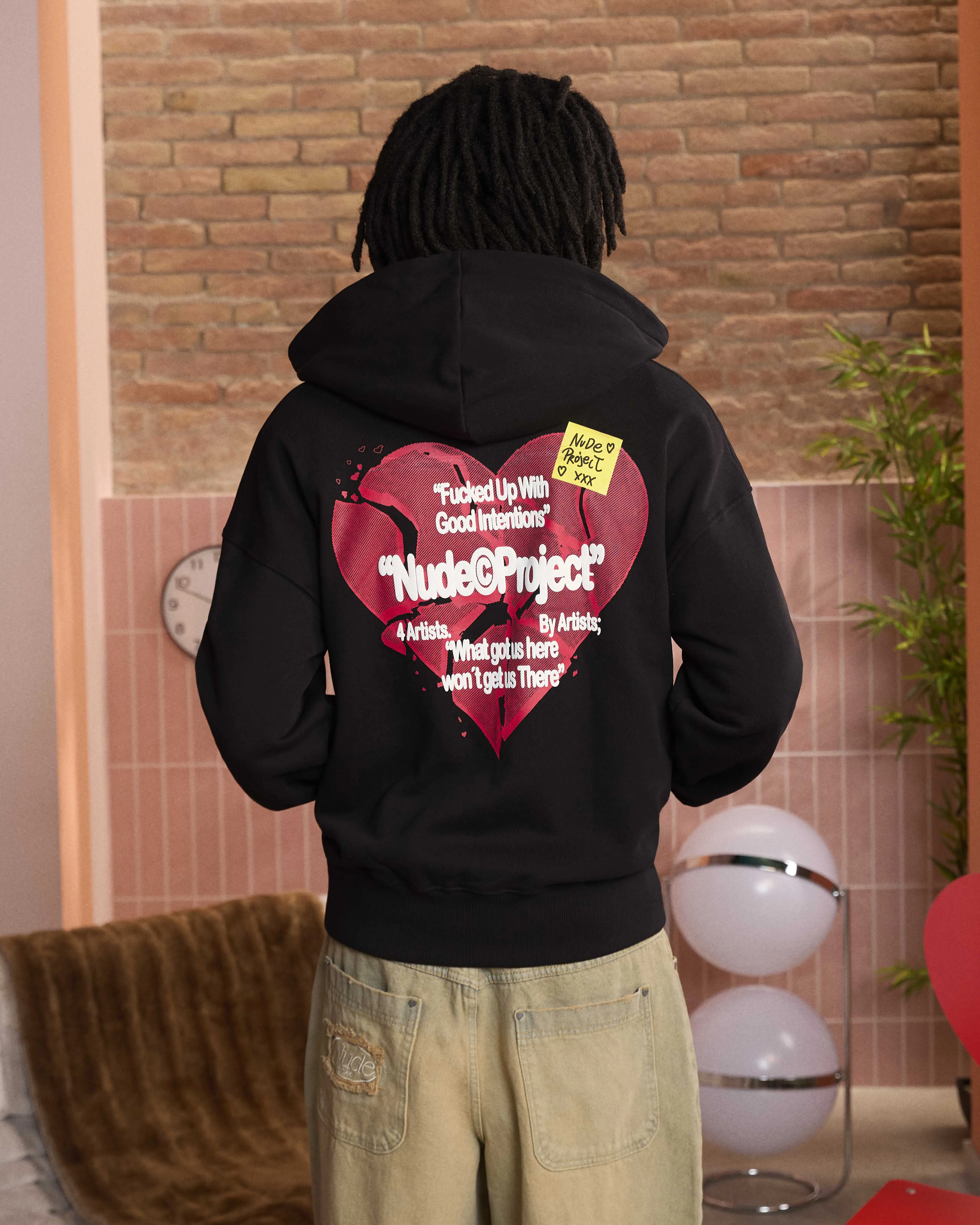 Heartbroken Zip-Up Hoodie Black sold by Nude Project product image thumbnail 2