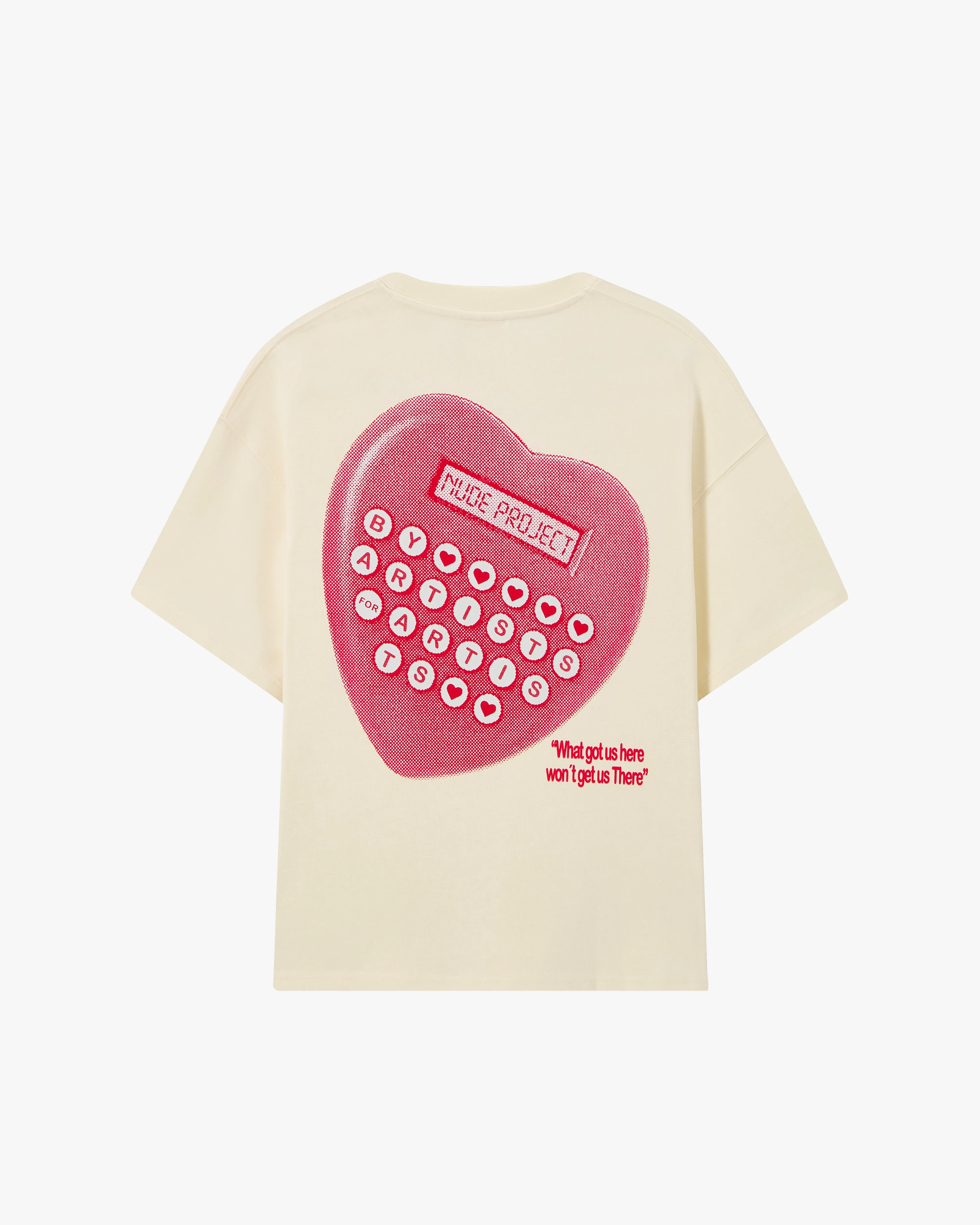 Calculator Tee Marshmallow sold by Nude Project