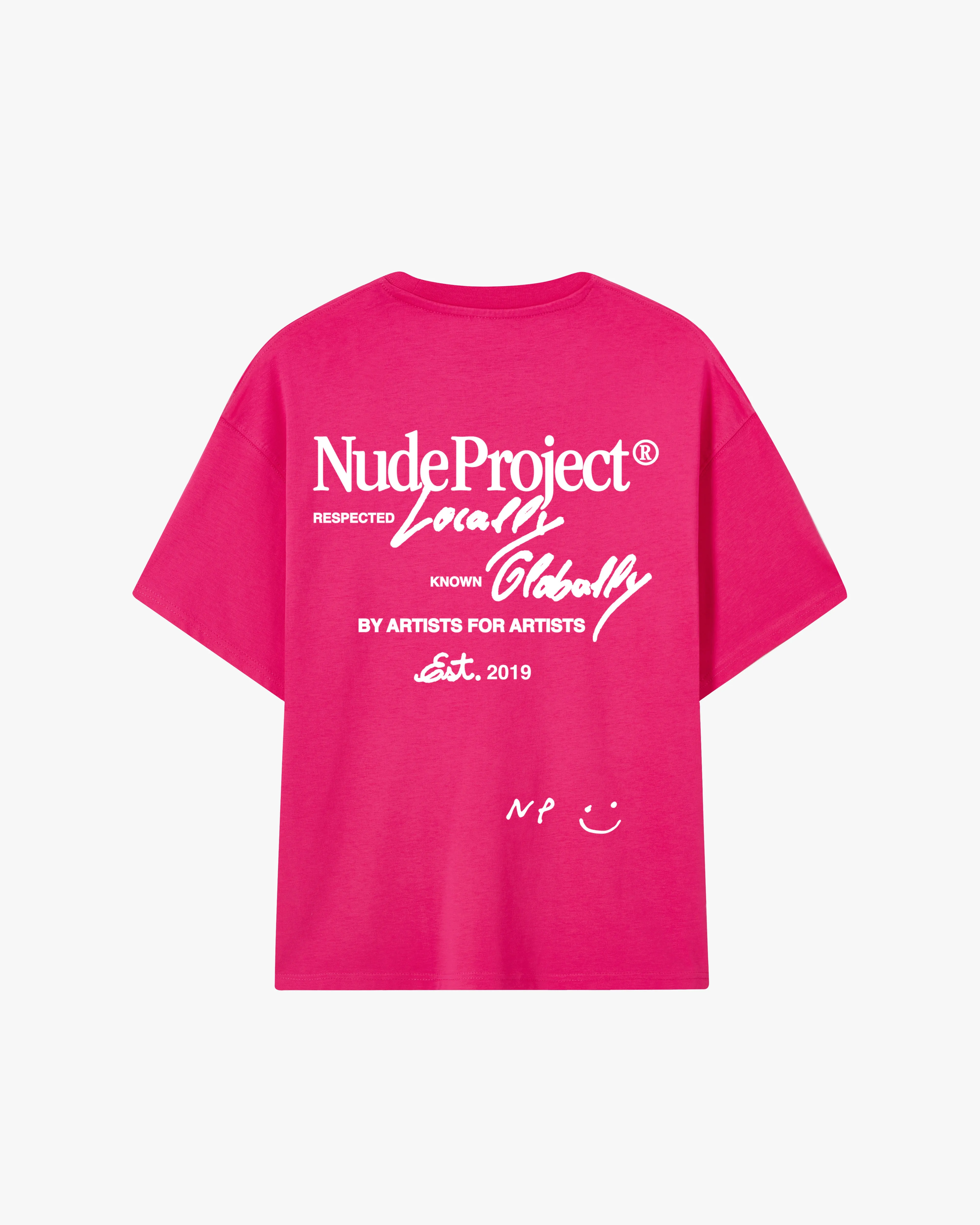 Global Soon Tee Raspberry sold by Nude Project