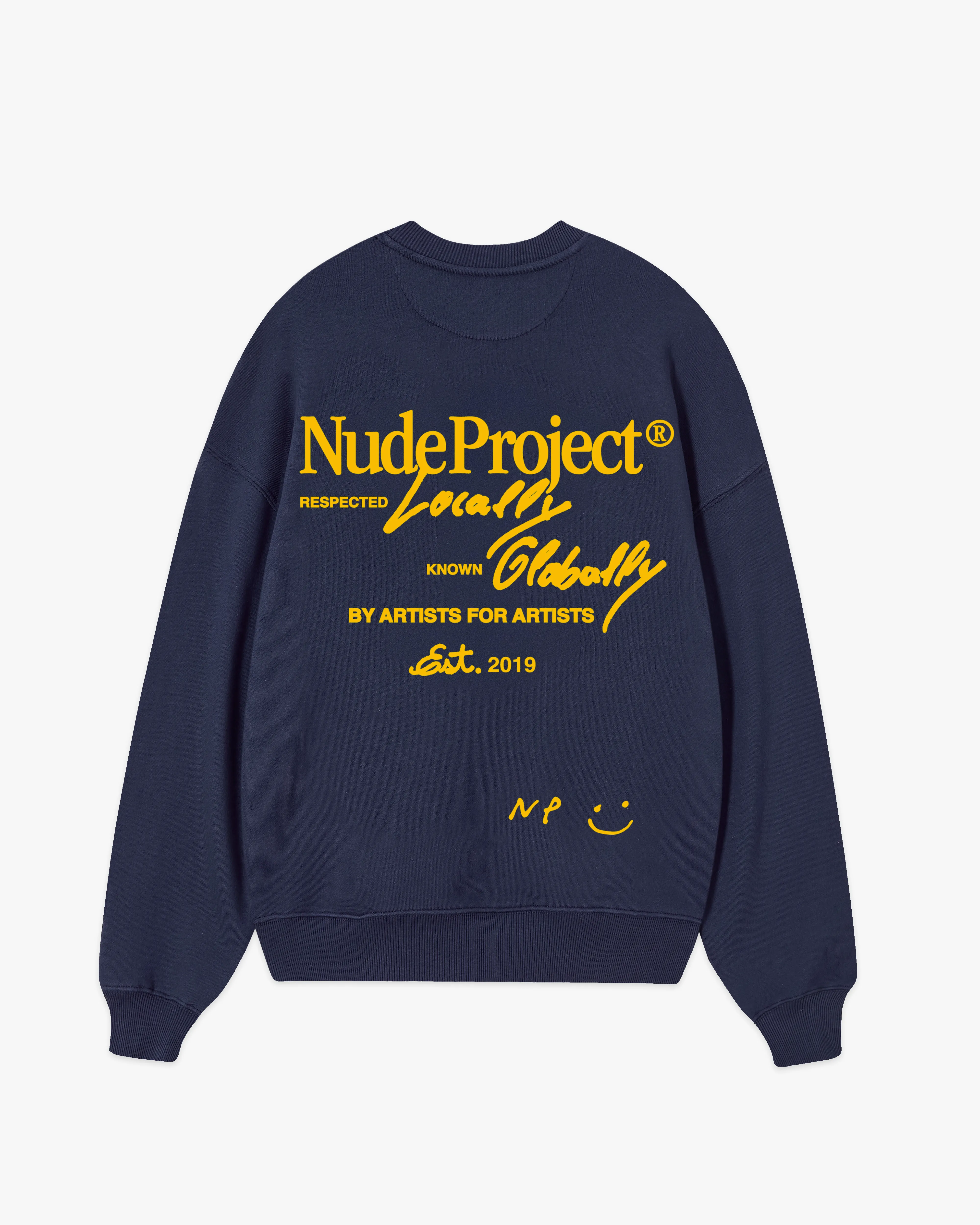 Global Soon Sweatshirt Navy sold by Nude Project