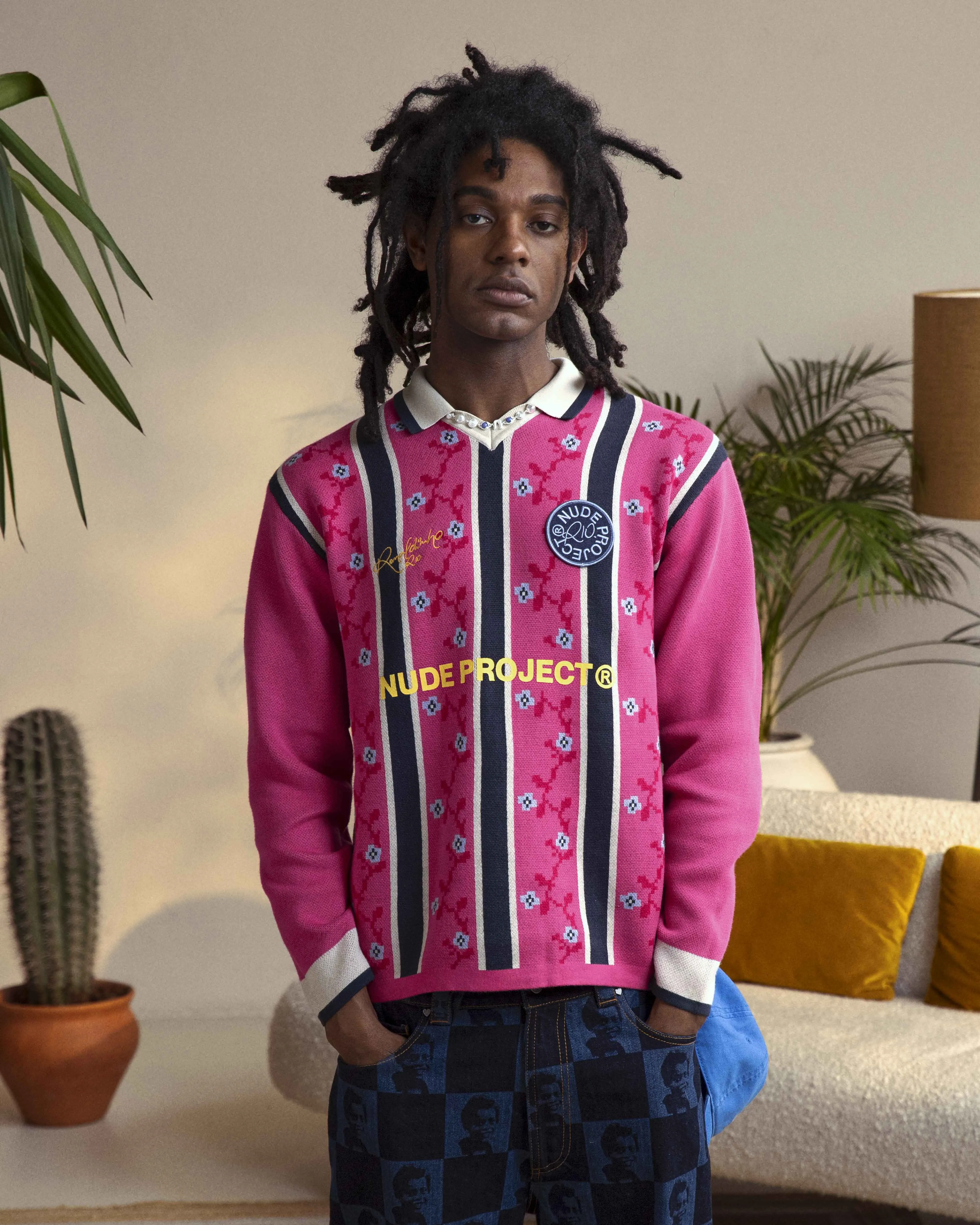 Rosel Football Polo Knit Pink sold by Nude Project product image thumbnail 2