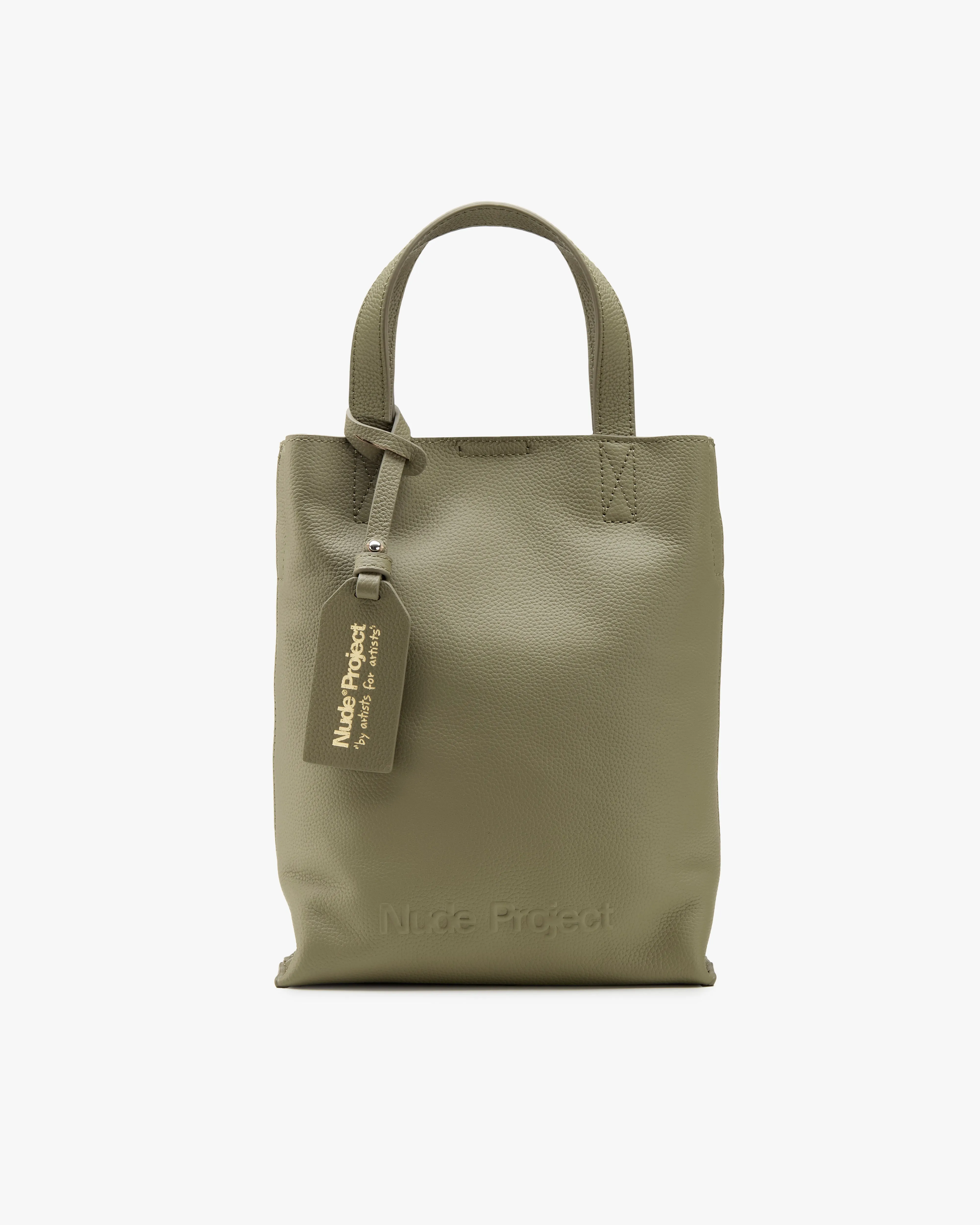Minimal Leather Bag Olive sold by Nude Project