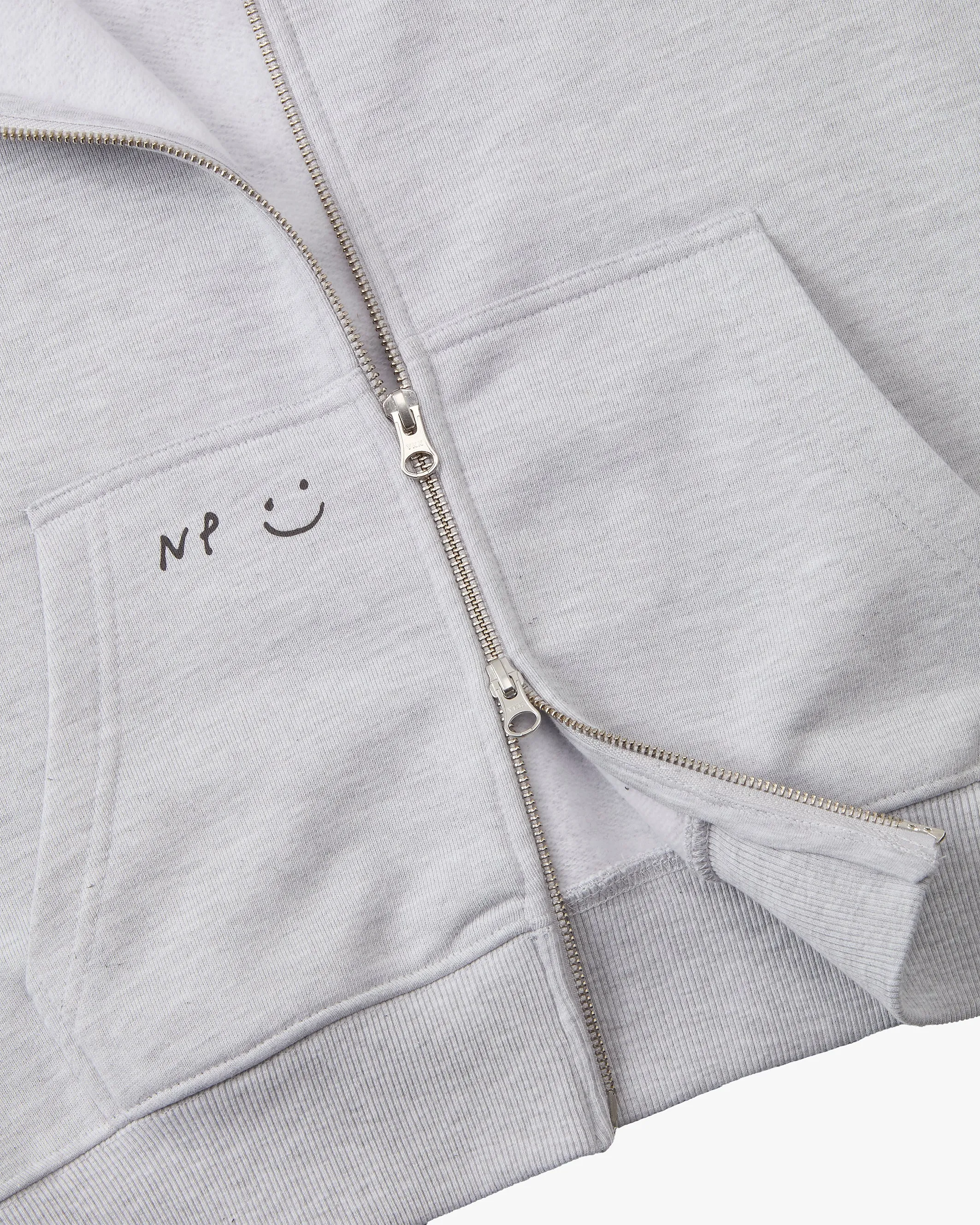 Global Soon Zip-Up Hoodie Grey Melange sold by Nude Project product image thumbnail 4