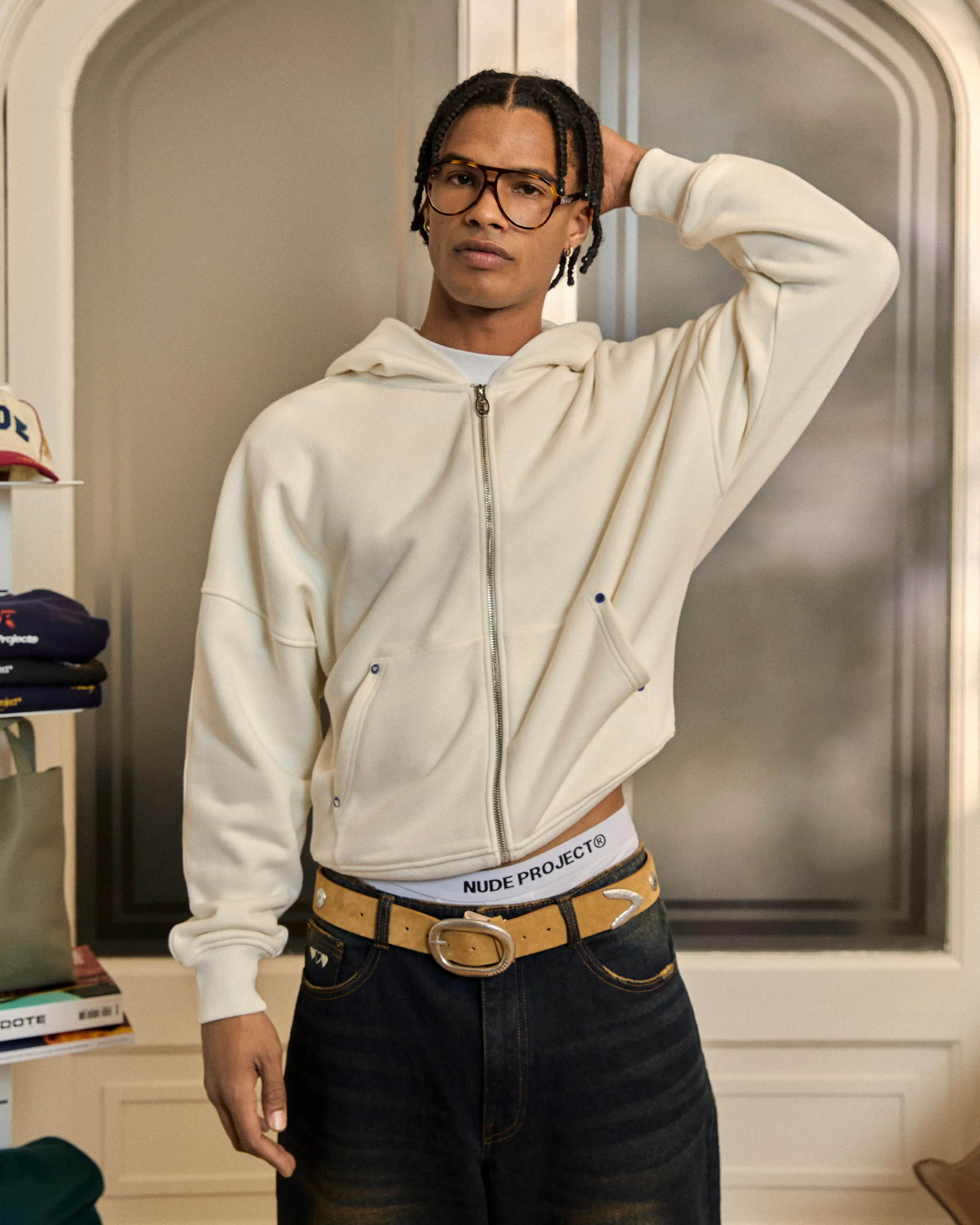 Beast Zip-Up Hoodie Marshmallow sold by Nude Project product image thumbnail 4