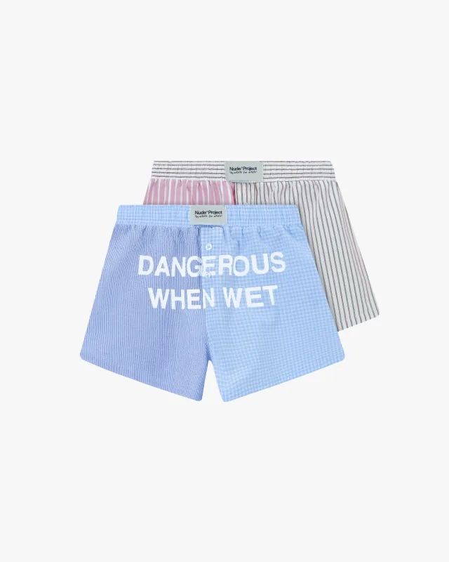Sleek Stripes Boxers Pwk/Dww 2Xpack sold by Nude Project