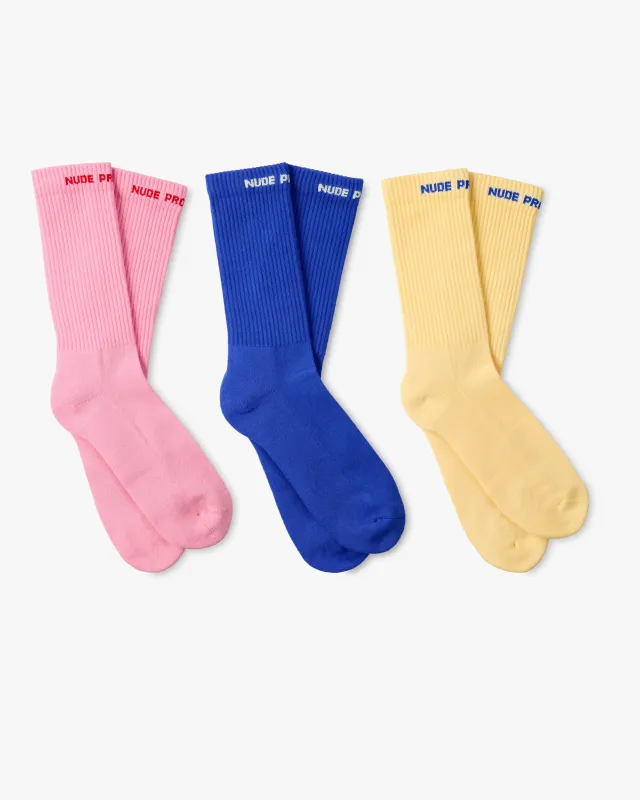 All day Socks Cotton Candy 3xPack sold by Nude Project