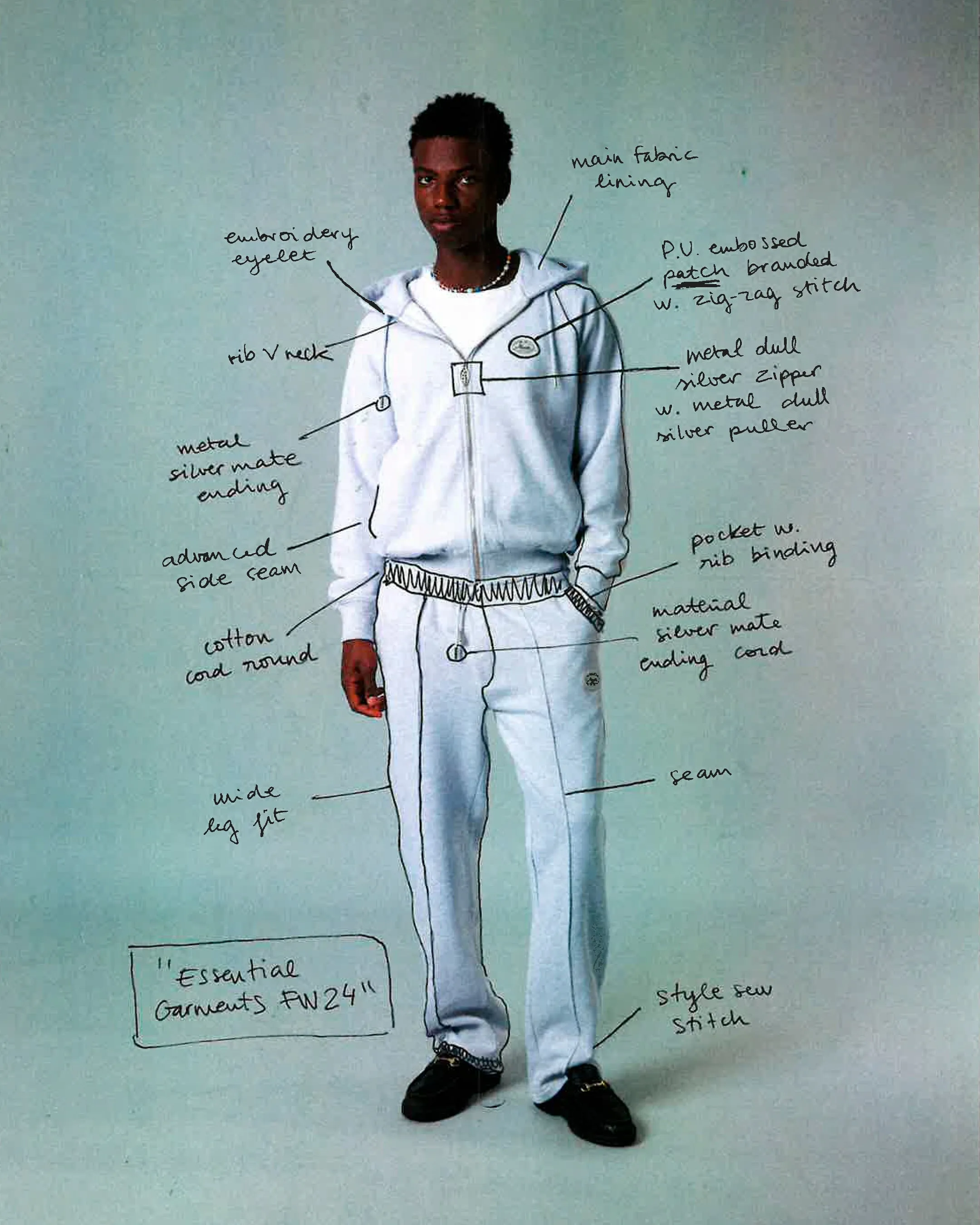 Essentials Sweatpants Grey Melange sold by Nude Project product image thumbnail 3