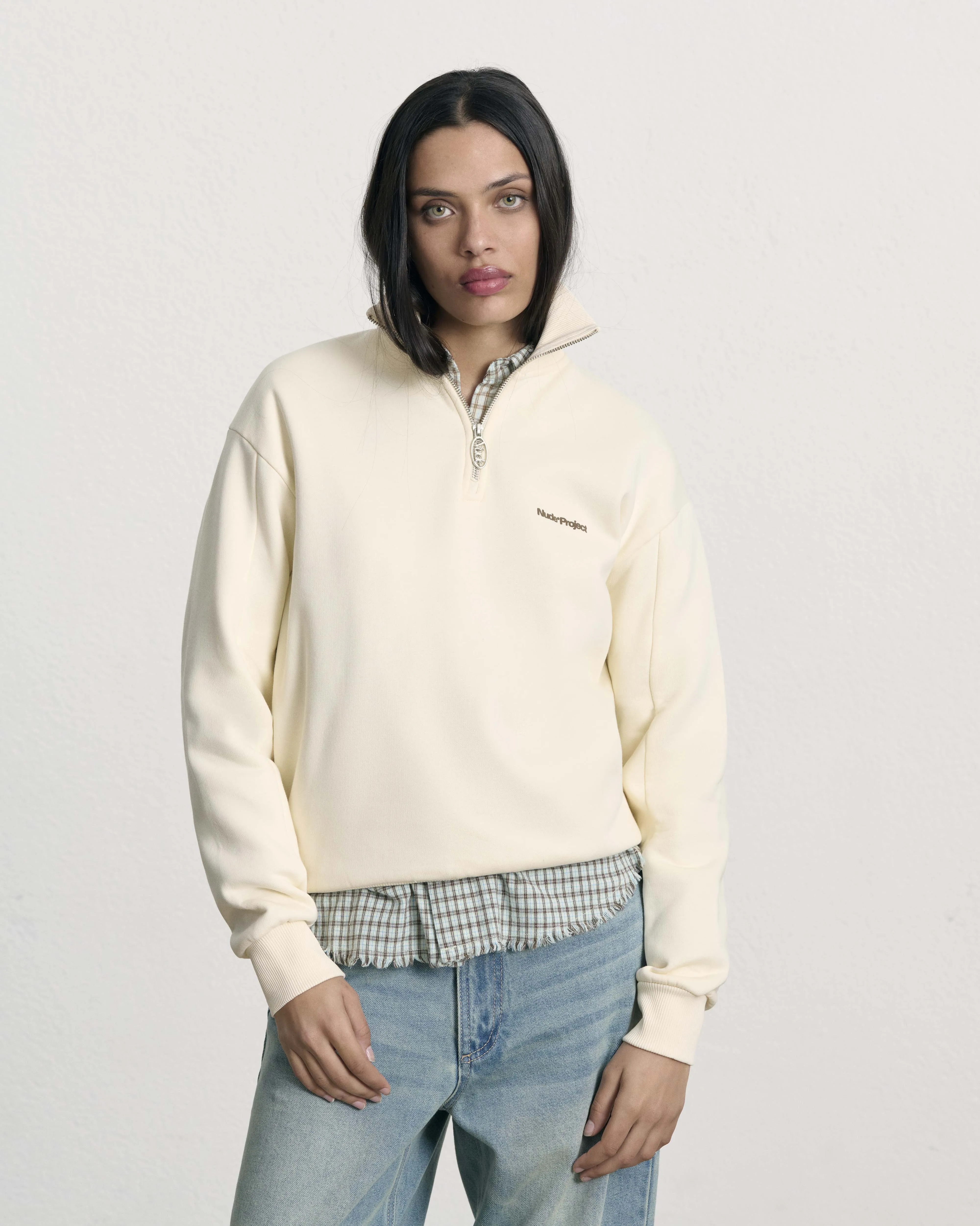 Origins Quarter-Zip Marshmallow sold by Nude Project product image thumbnail 3