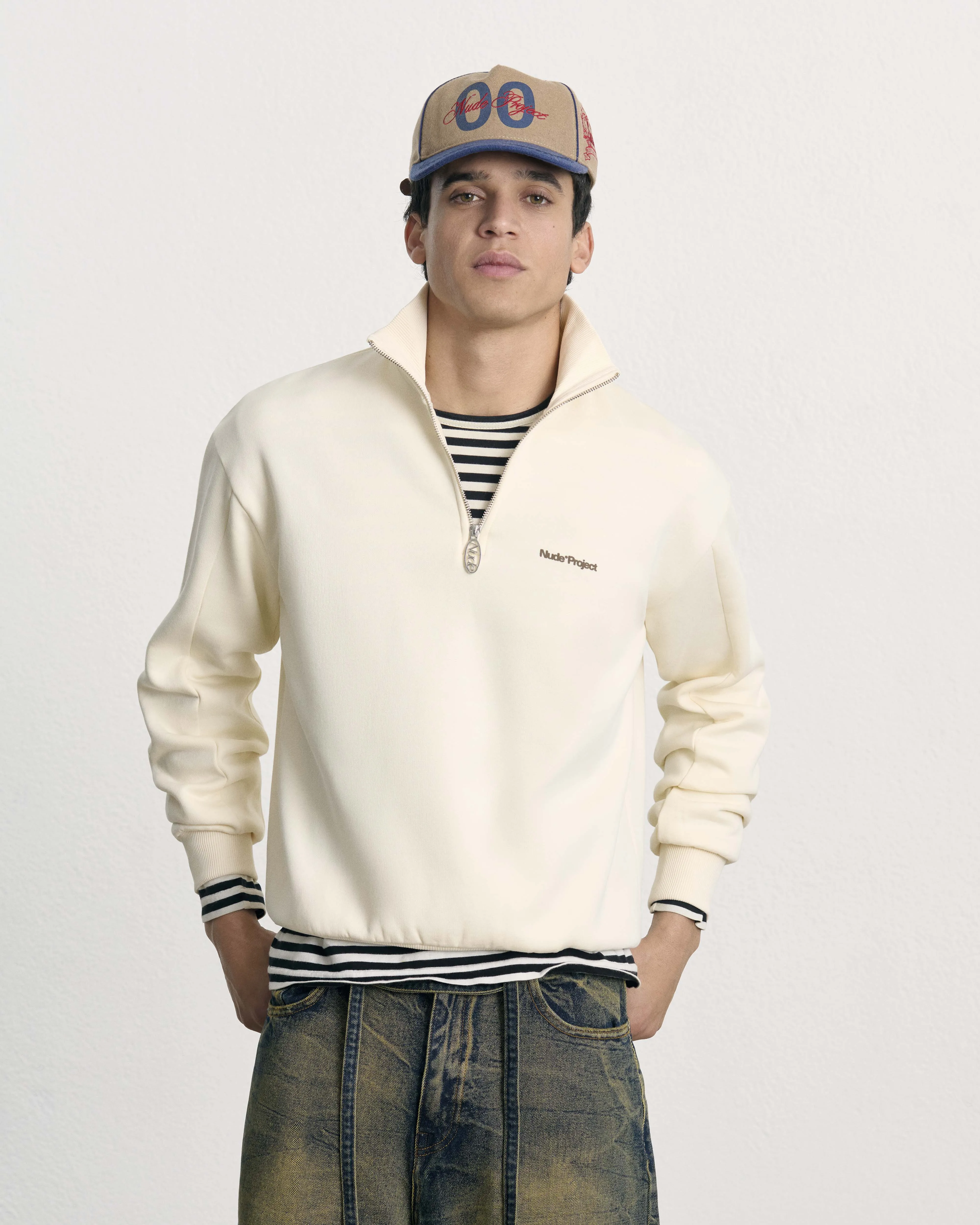 Origins Quarter-Zip Marshmallow sold by Nude Project product image thumbnail 2