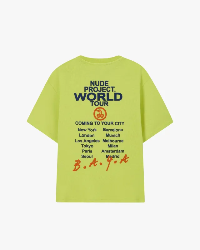 Nude Tour Tee Lime Green sold by Nude Project