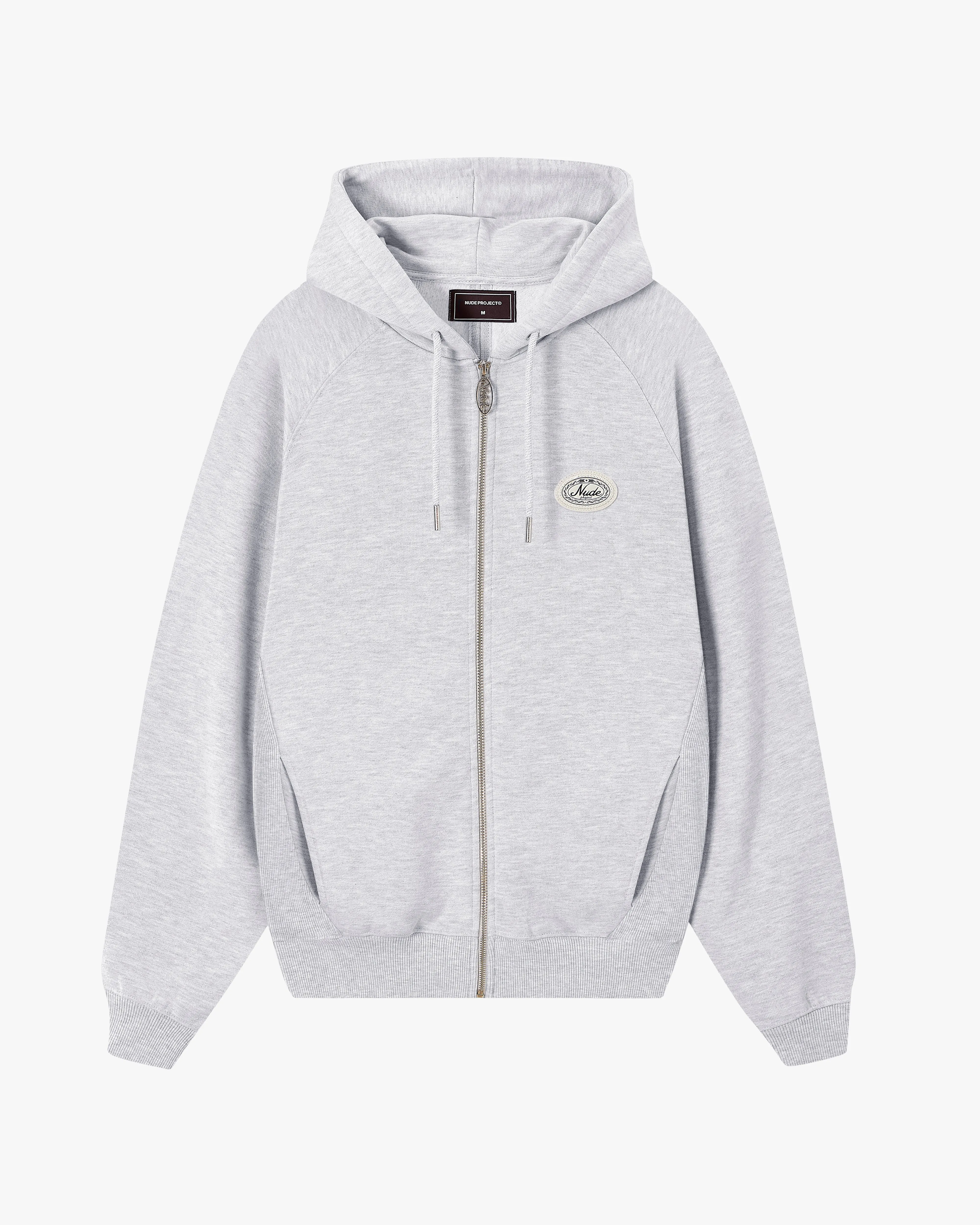 Essentials Zip-Up Hoodie Grey Melange sold by Nude Project