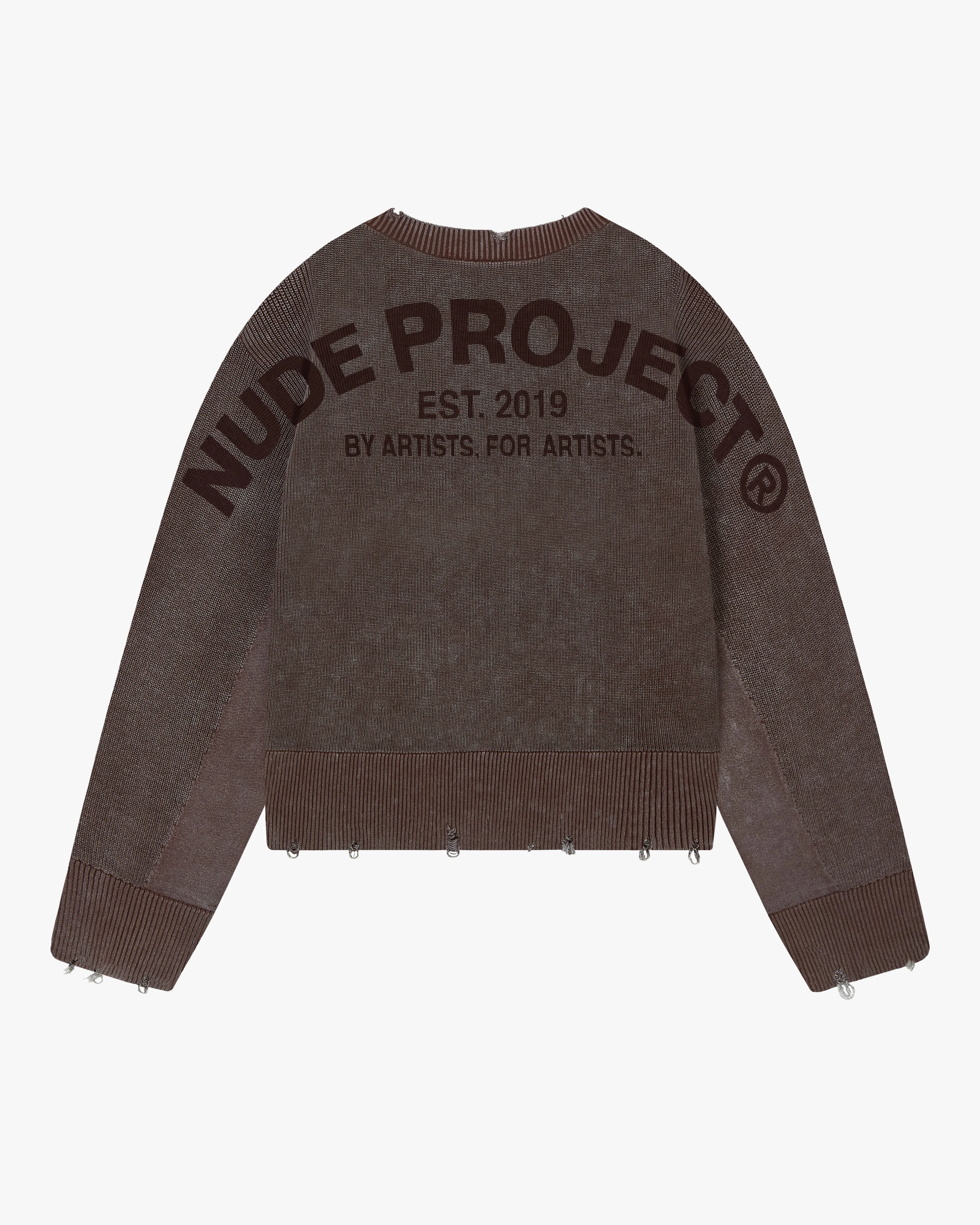 Perfect Cropped Knit Sweater Brown sold by Nude Project