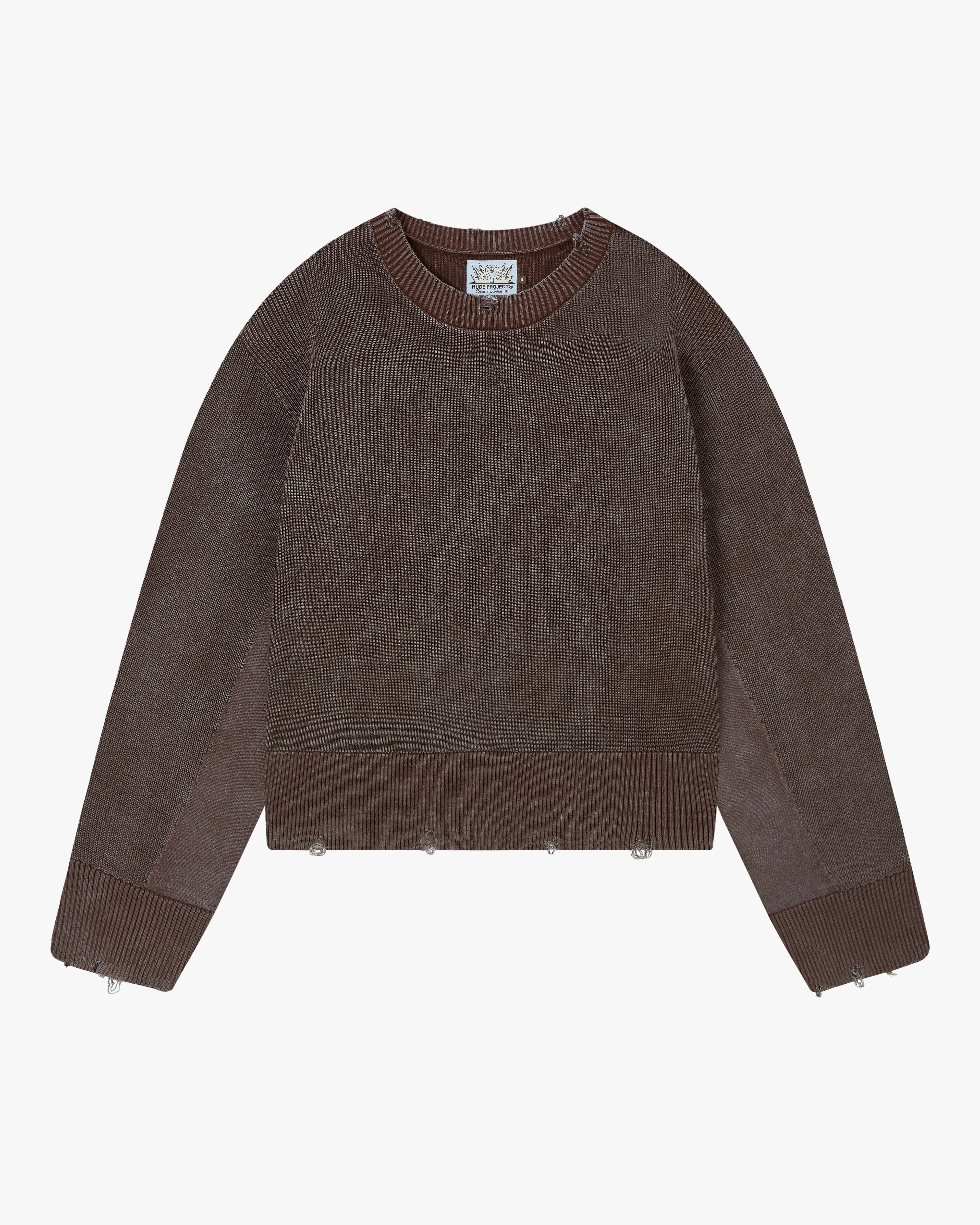 Perfect Cropped Knit Sweater Brown sold by Nude Project product image thumbnail 2