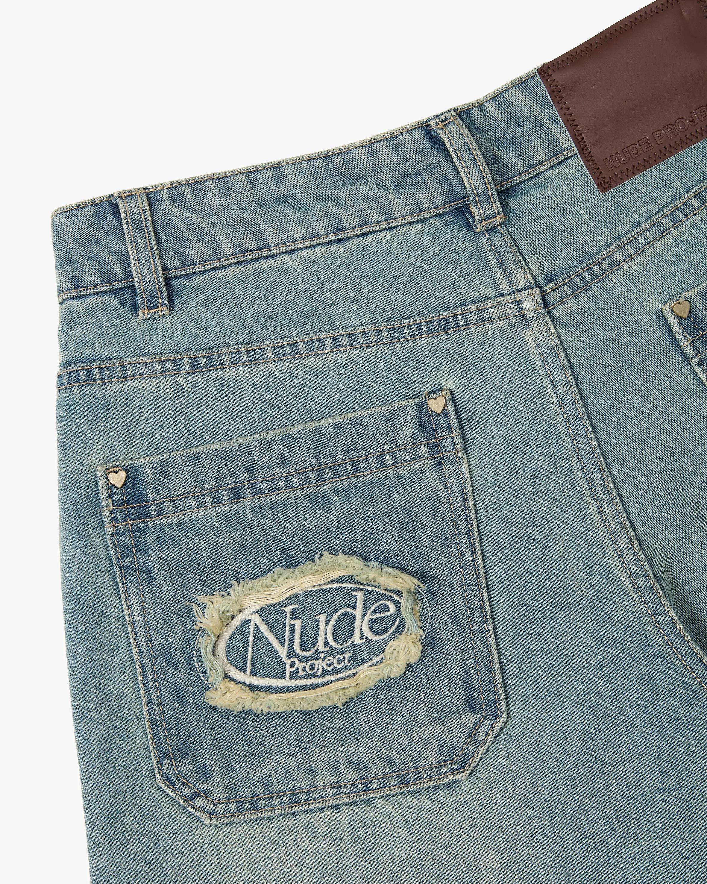 Basic Denim Shorts Sand Wash sold by Nude Project product image thumbnail 5