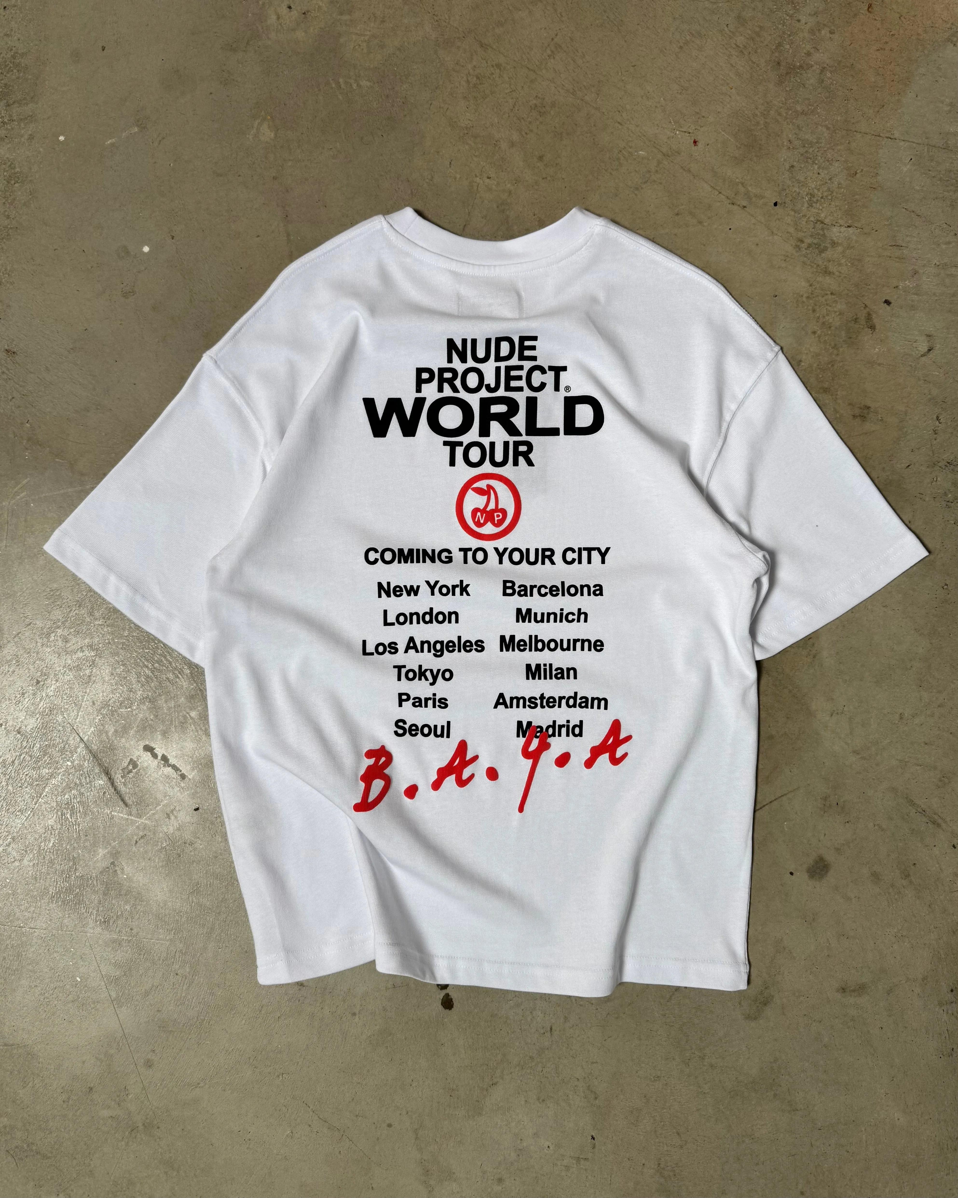 Nude Tour Tee White/Red sold by Nude Project product image thumbnail 4