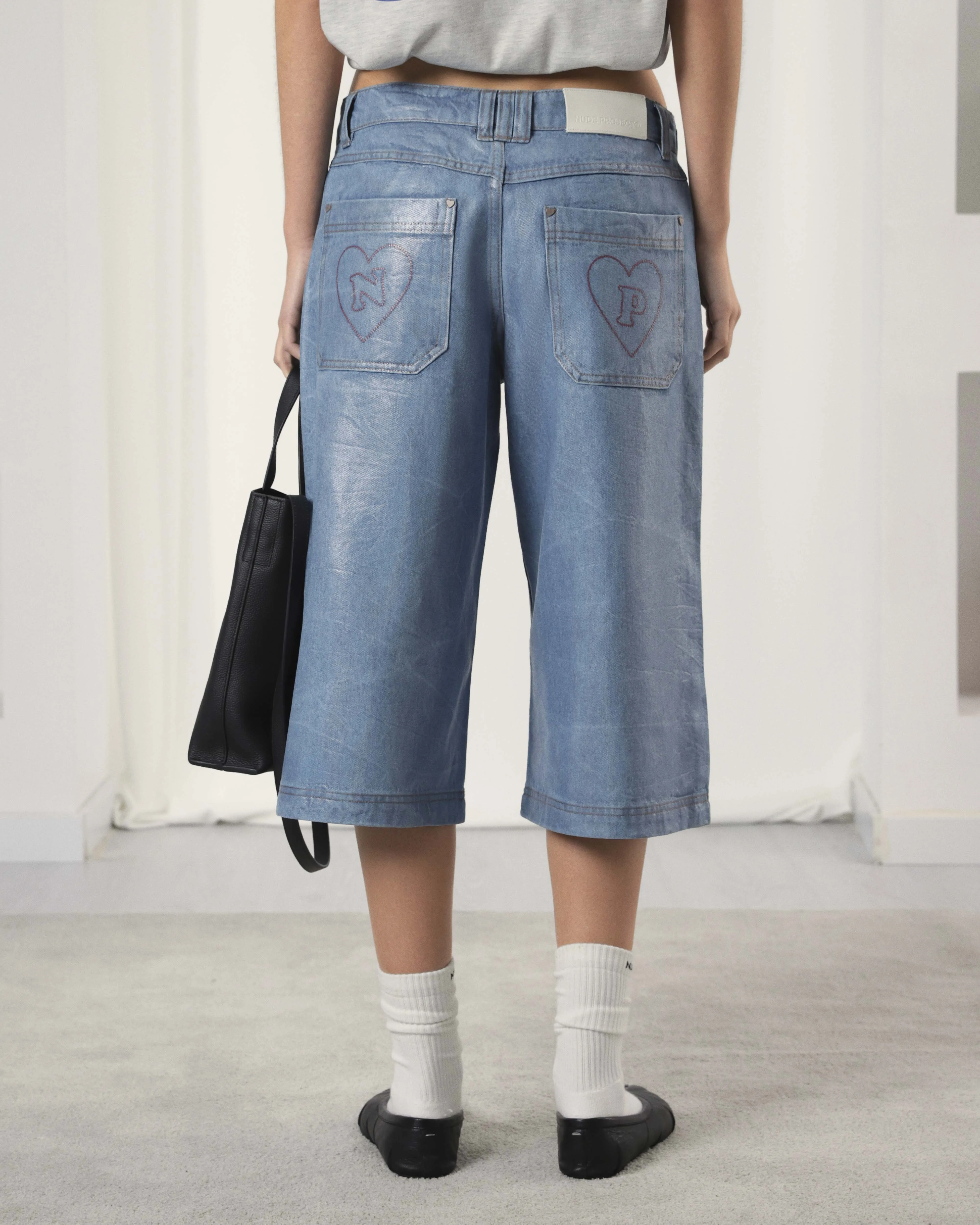 Silver Capicci Capri Jeans Blue sold by Nude Project product image thumbnail 4