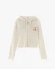Papaya Zip-Up Knit Hoodie Marshmallow sold by Nude Project