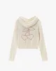 Papaya Zip-Up Knit Hoodie Marshmallow sold by Nude Project