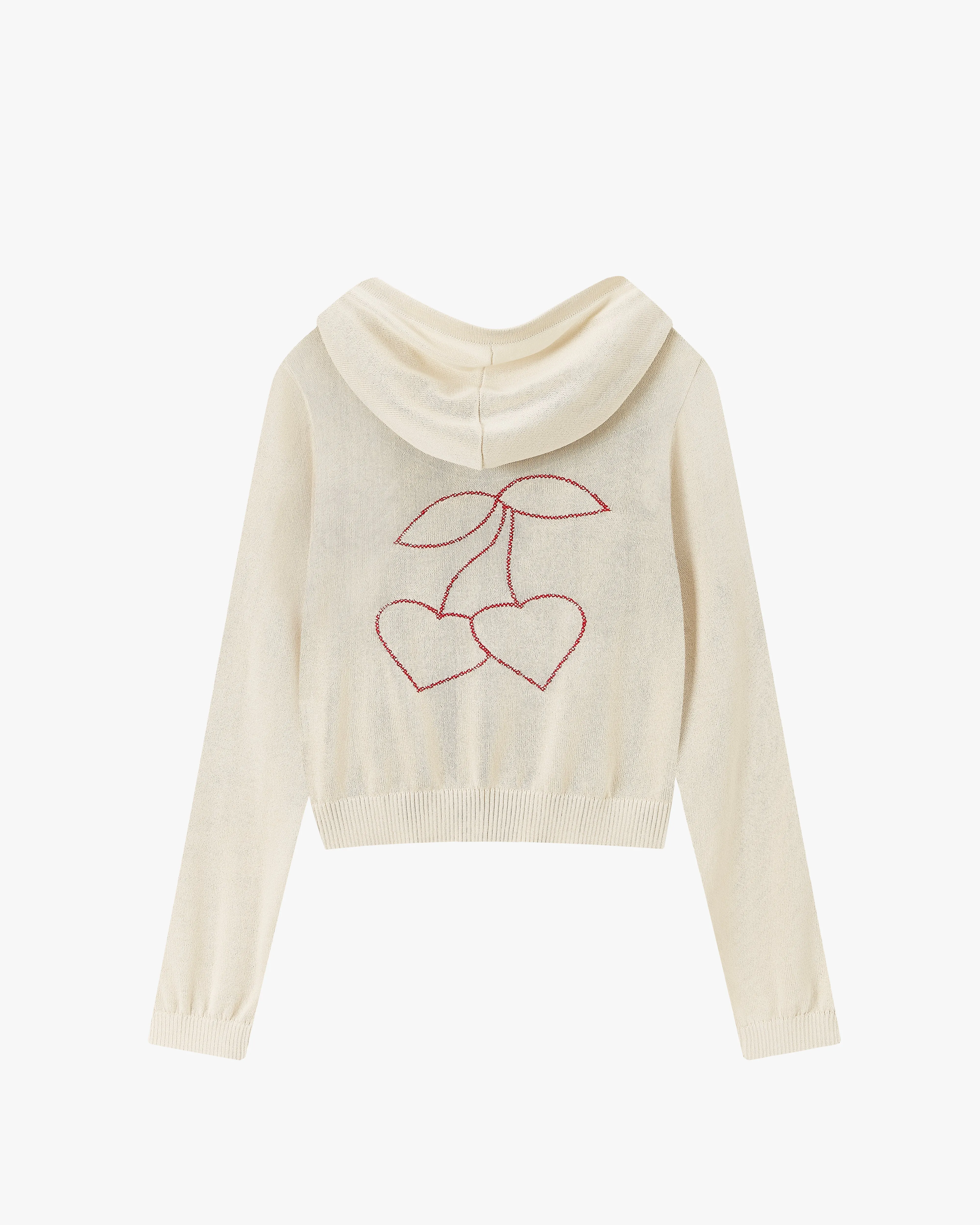 Papaya Zip-Up Knit Hoodie Marshmallow sold by Nude Project product image thumbnail 3