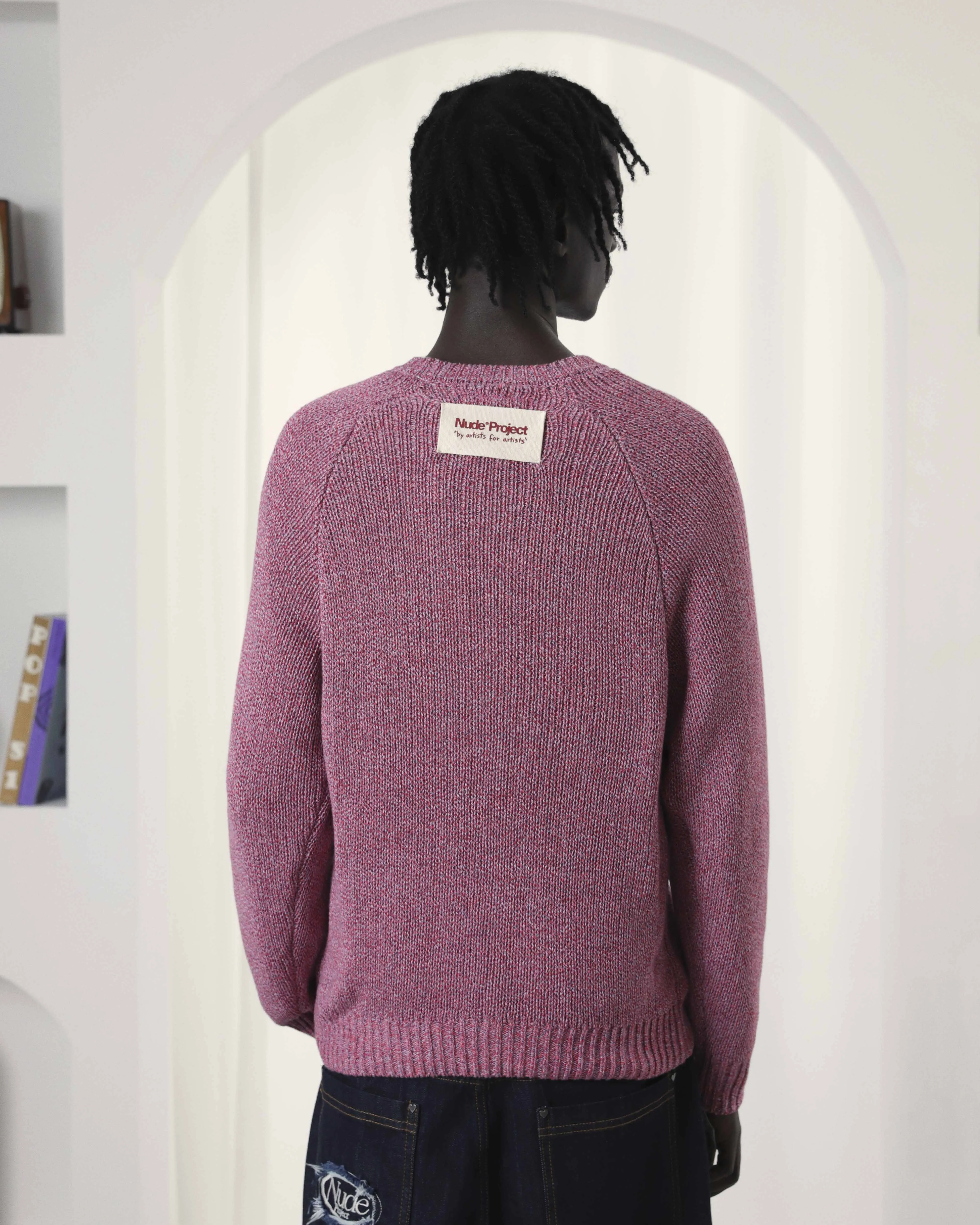 Jonion Knit Sweater Pink Melange sold by Nude Project product image thumbnail 5