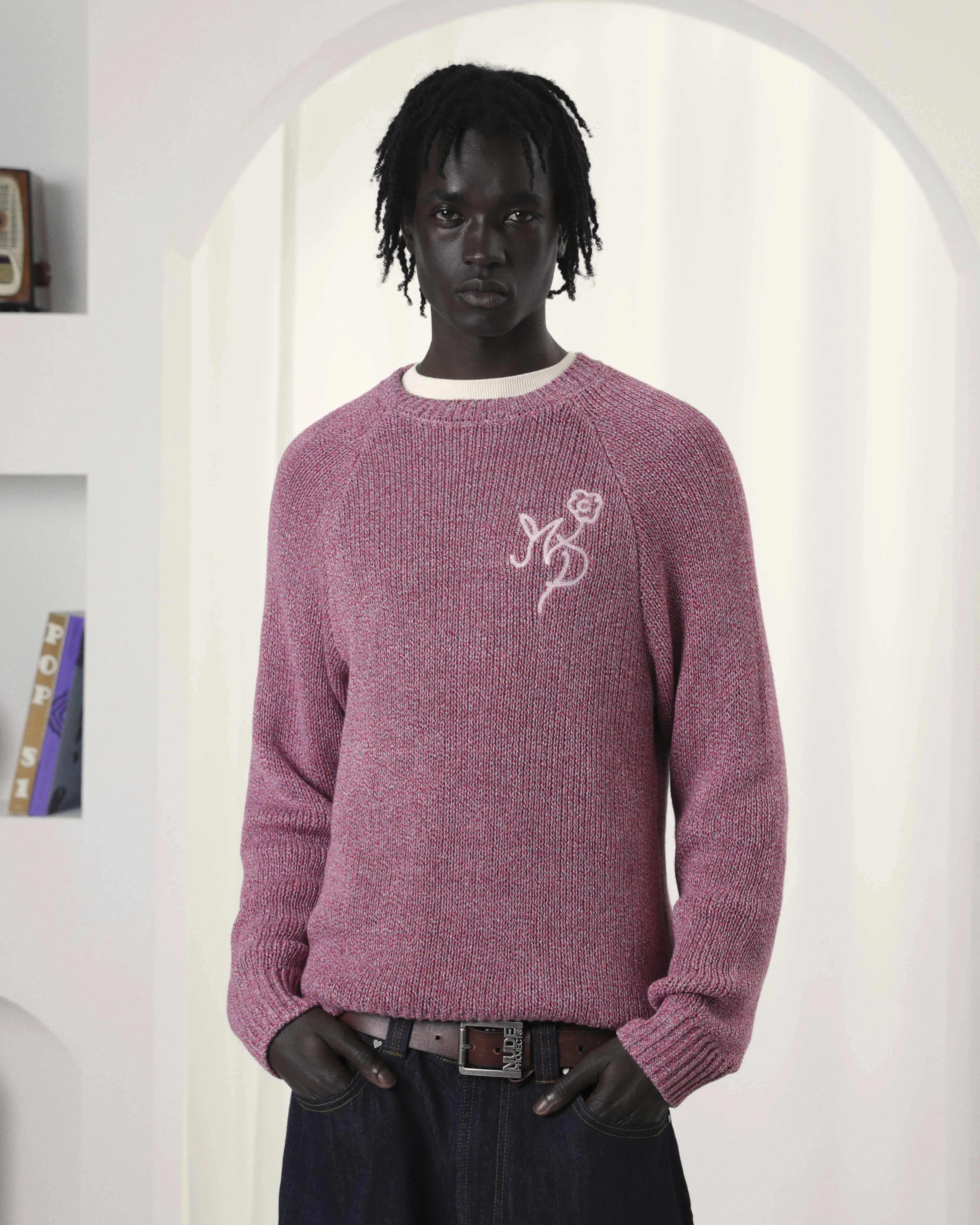 Jonion Knit Sweater Pink Melange sold by Nude Project product image thumbnail 2
