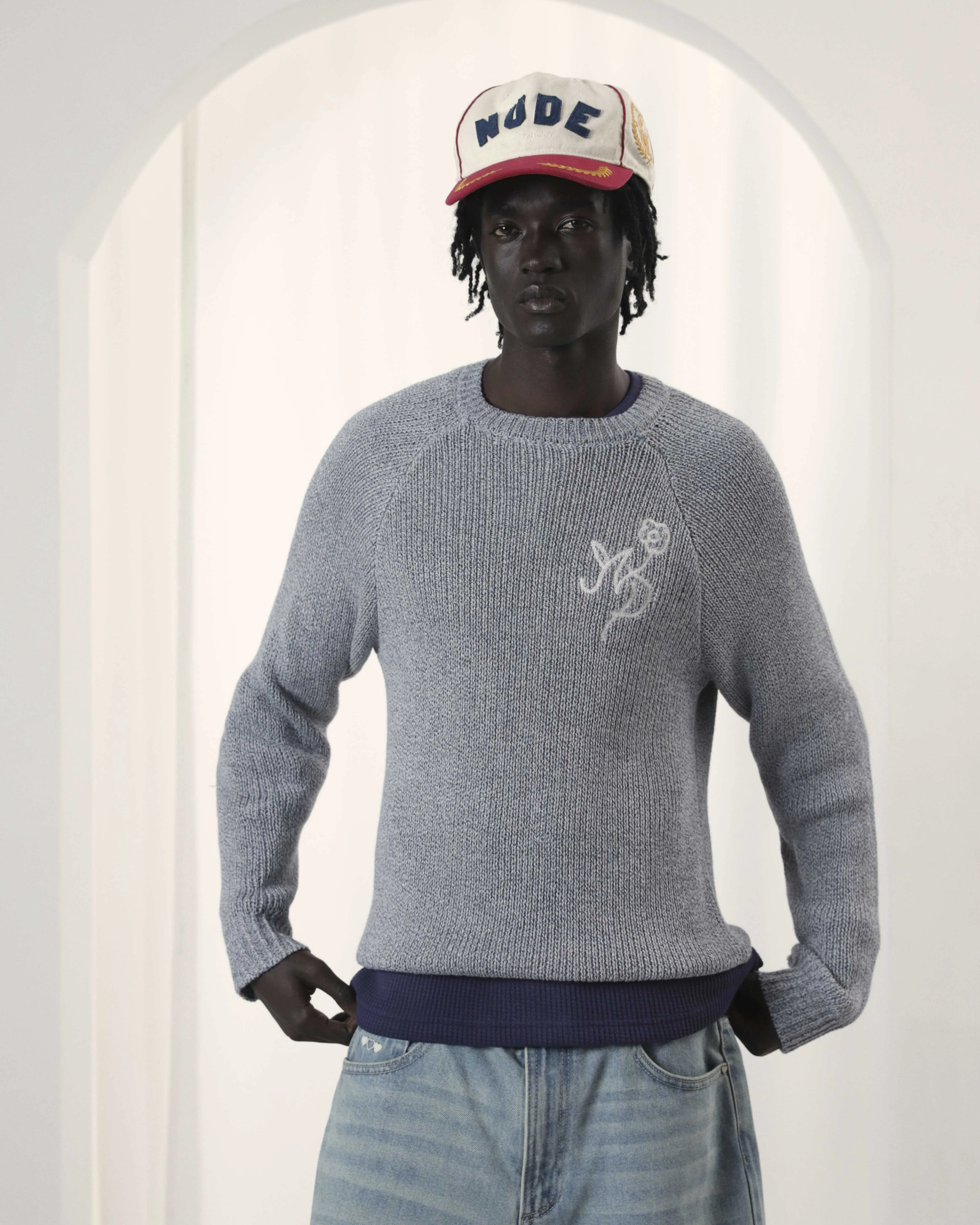 Jonion Knit Sweater Blue Melange sold by Nude Project product image thumbnail 2